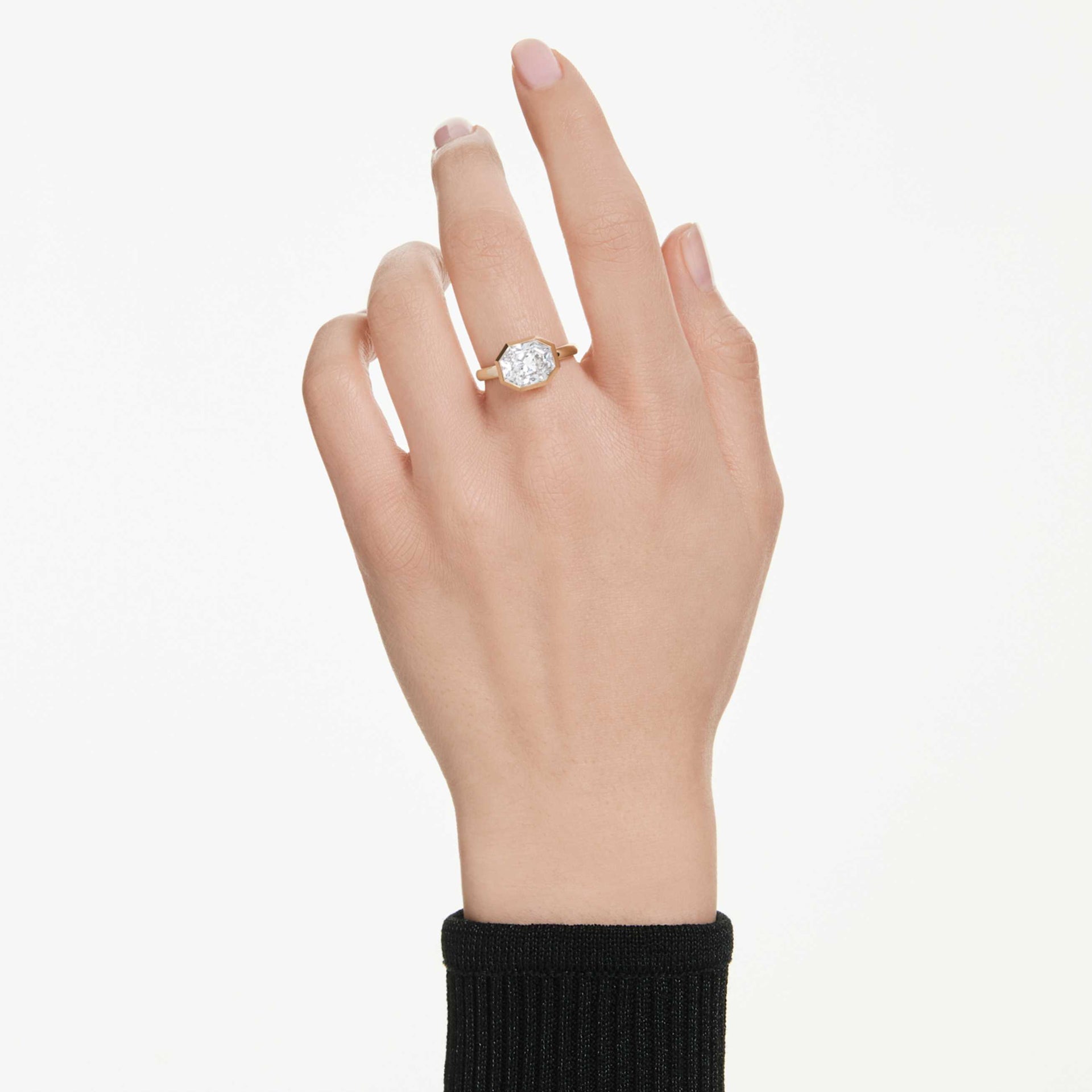 OCTAGON BEZEL RING LAB GROWN DIAMONDS 3 0 CT TW OCTAGON SHAPE 14K YELLOW GOLD