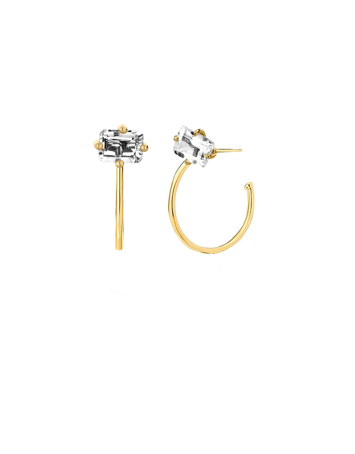 OCTOGONE CREOLE EARRINGS