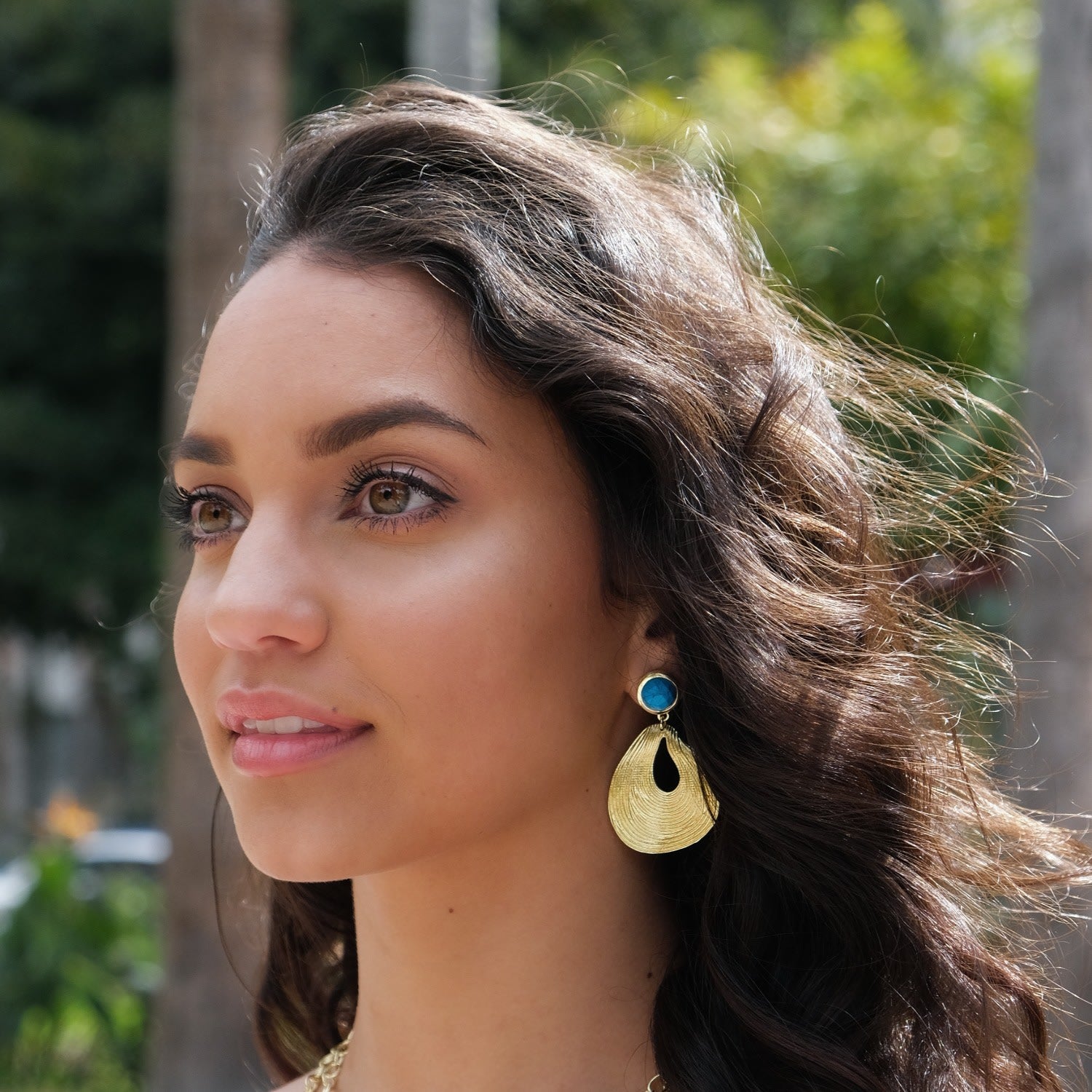 Coleen Statement Earrings Tanzanite