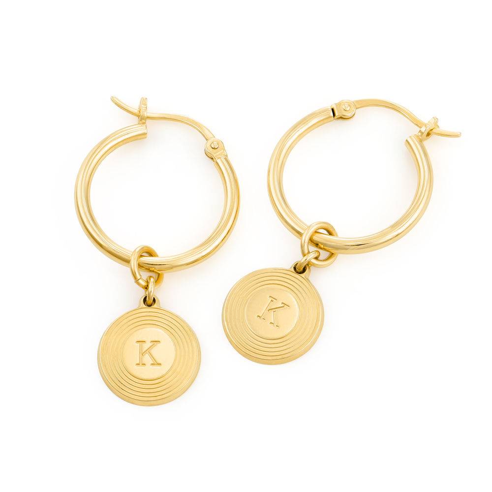 Odeion Initial Earrings in 18K Gold Plating