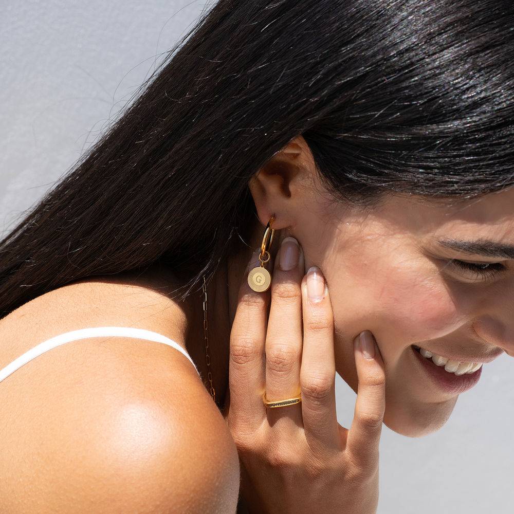 Odeion Initial Earrings in Vermeil