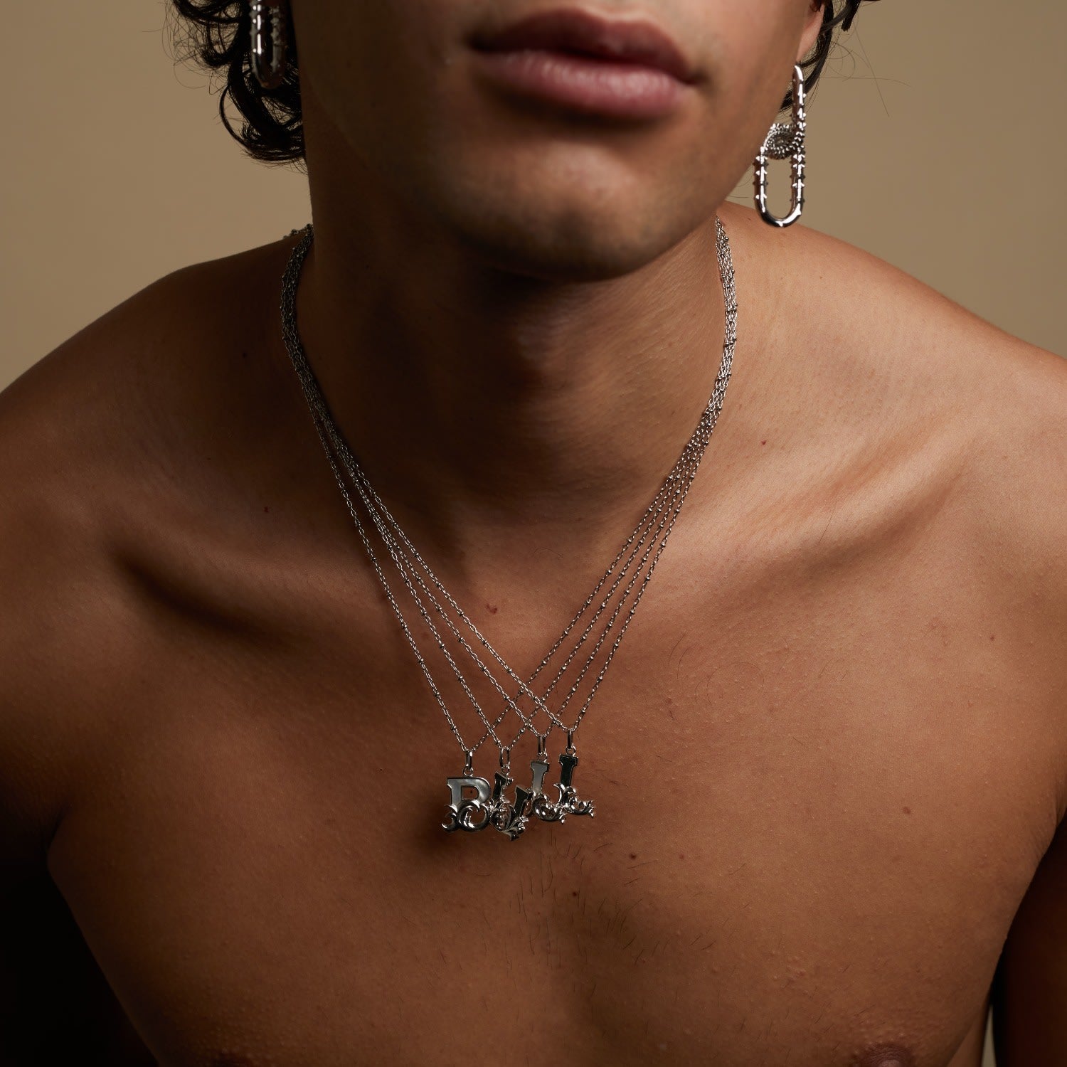 Gold Plated A Initial Necklace With Mother Of Pearl