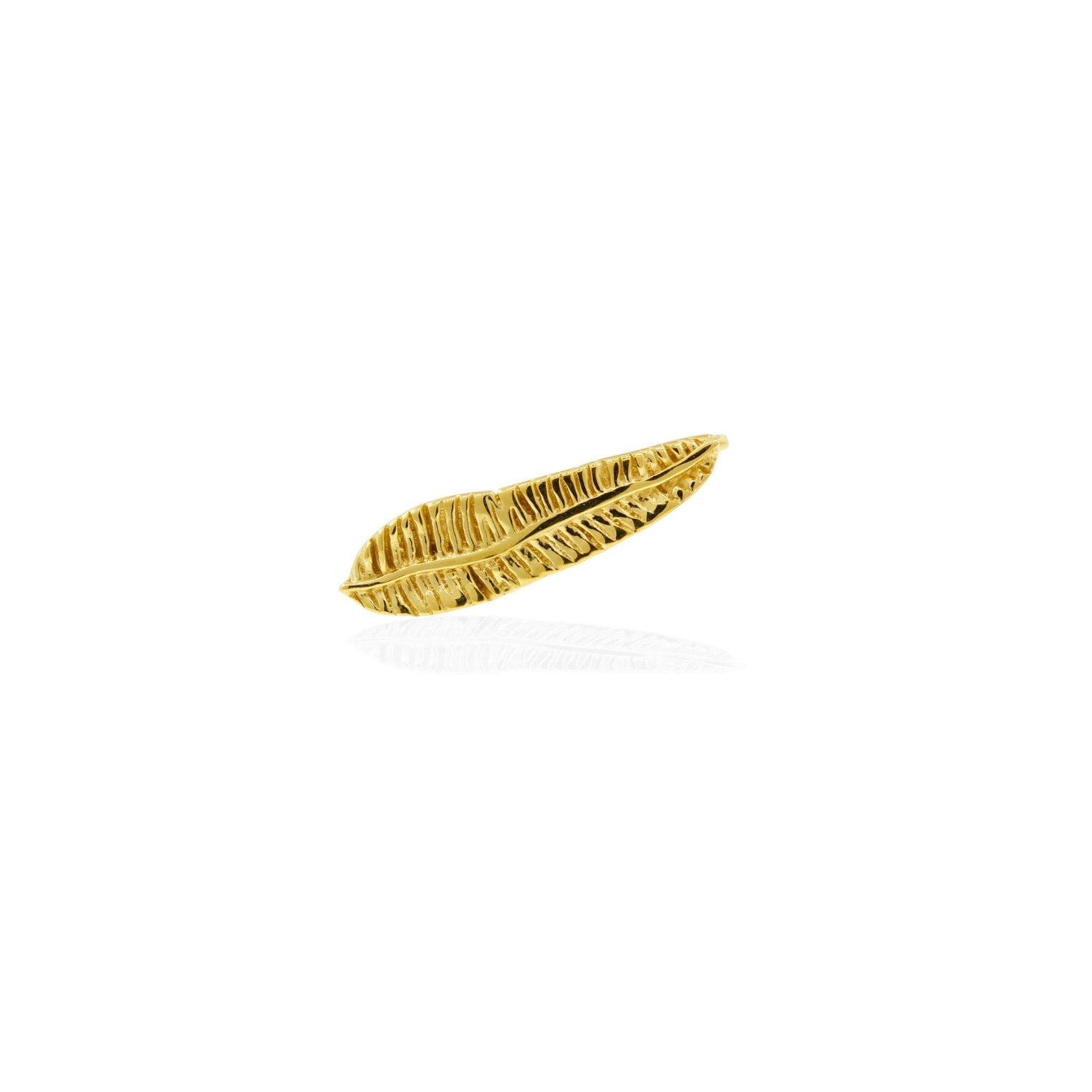 Banana Leaf Slider Earring Single- Gold
