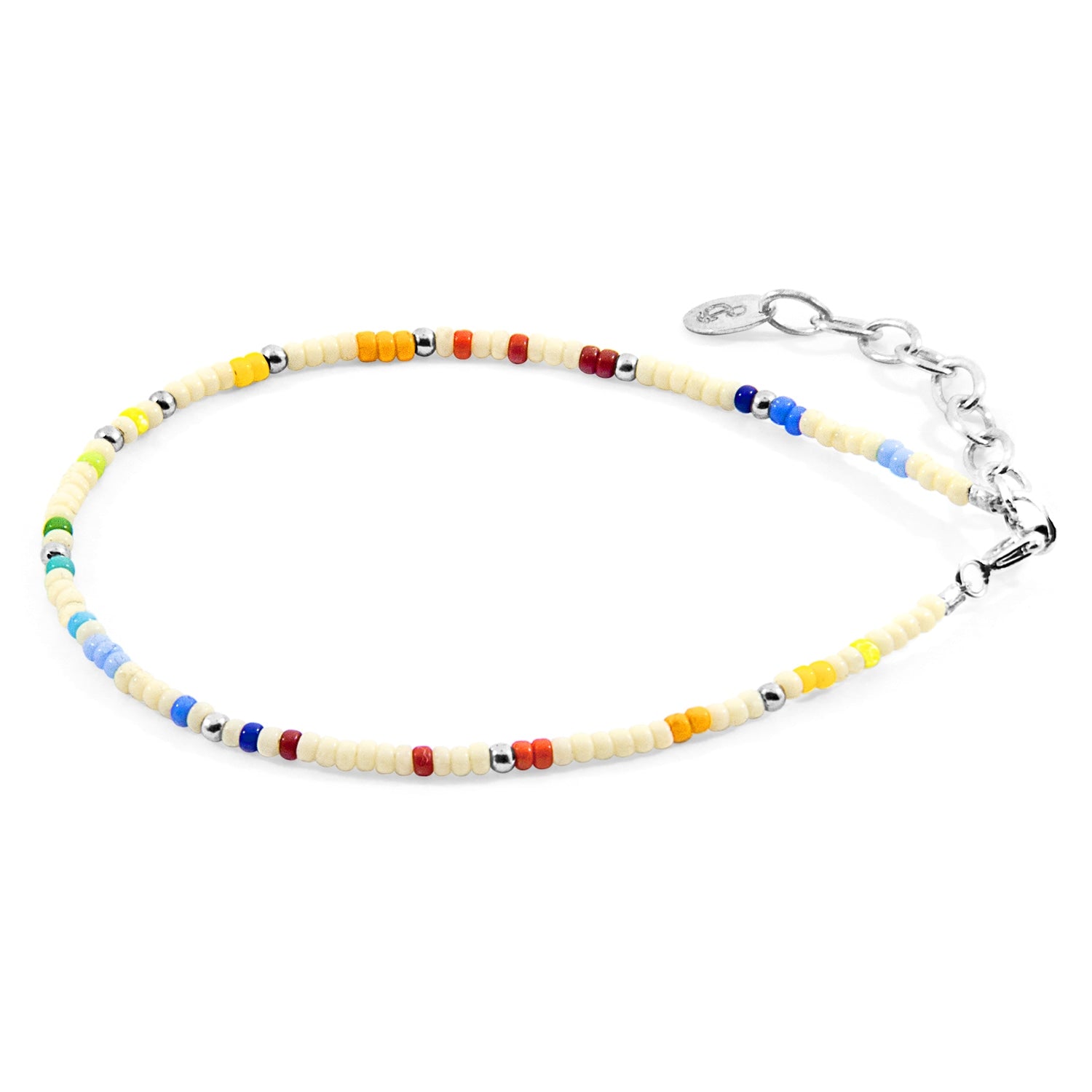 Off White - Multicoloured Ellie Silver & Miyoko Glass Bracelet