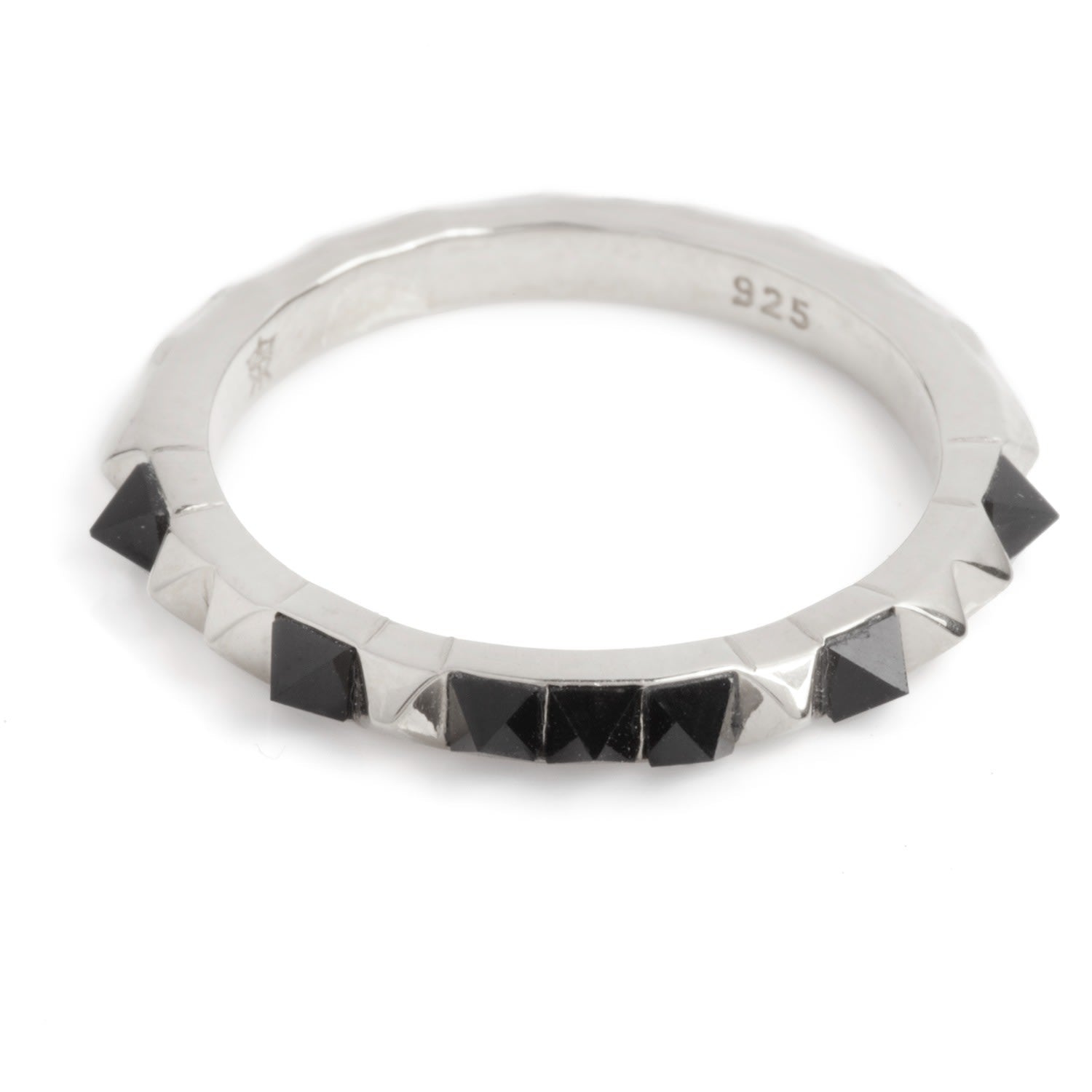 Crocodile Onyx Ring Silver