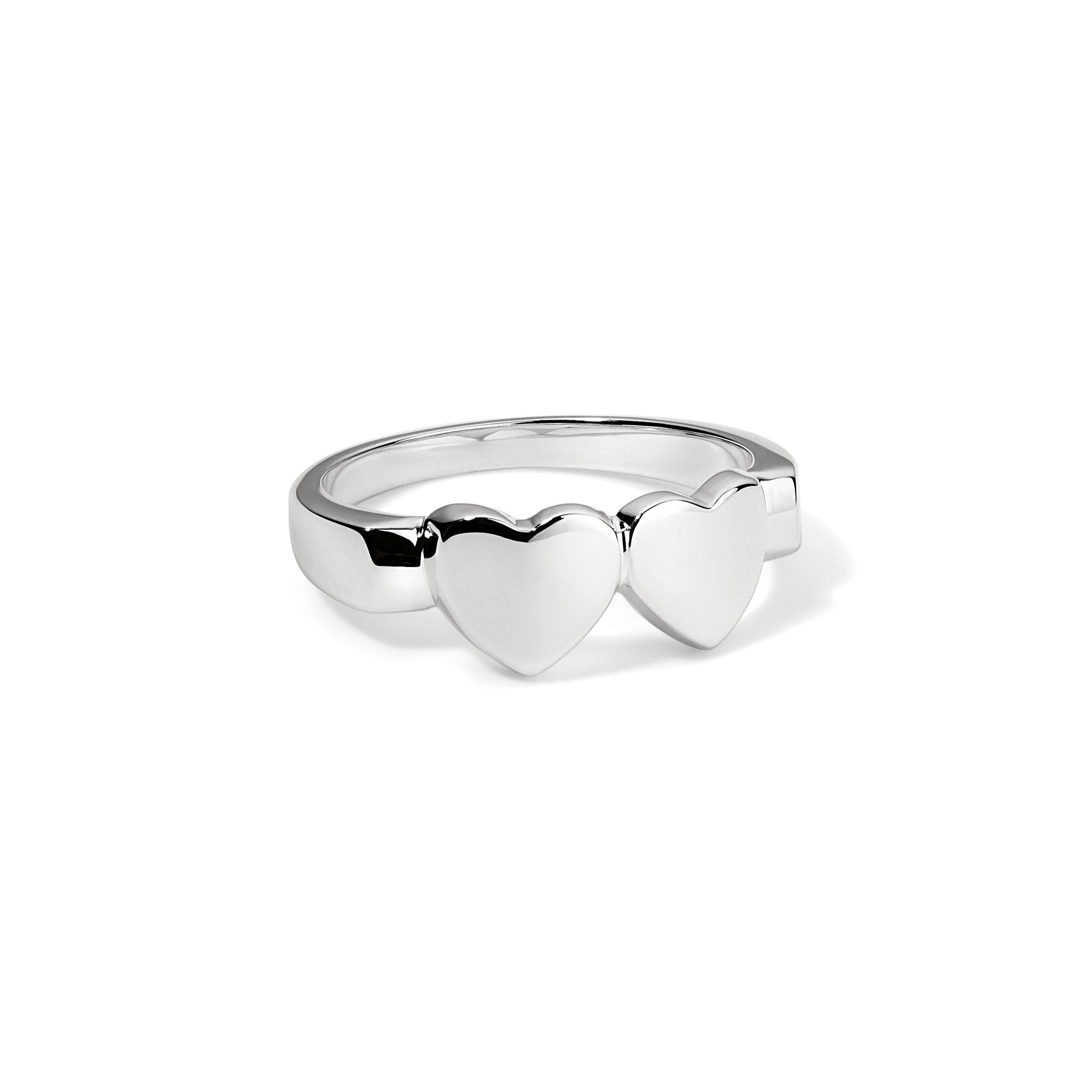 Og Double Heart Ring - Sterling Silver