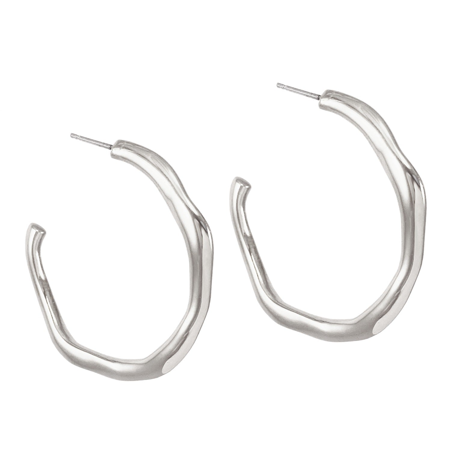 Rio Hoops Large - Silver