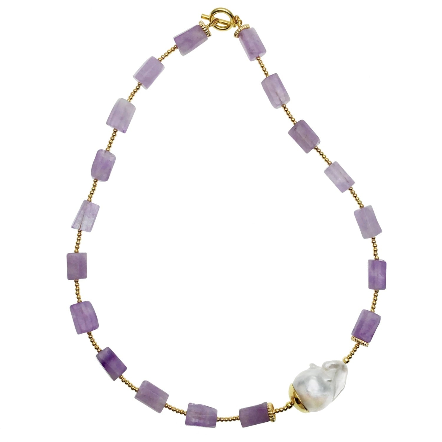 Amethyst & Baroque Choker