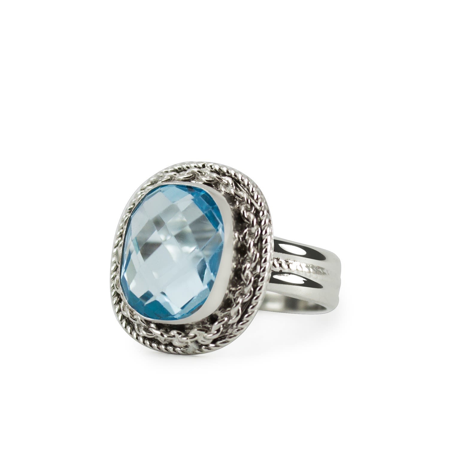 Minerva Blue Topaz Ring