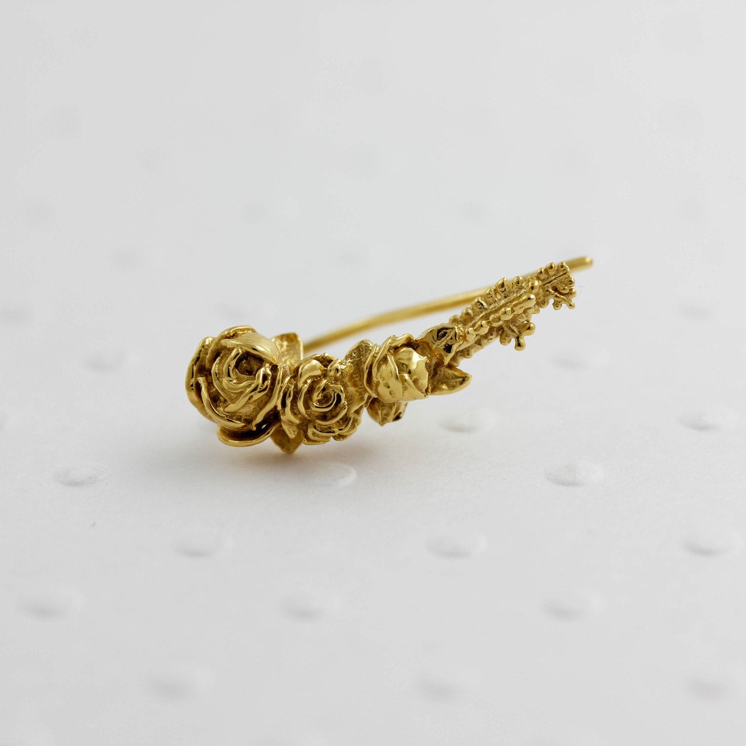 Rose Climber Earring Single - Gold