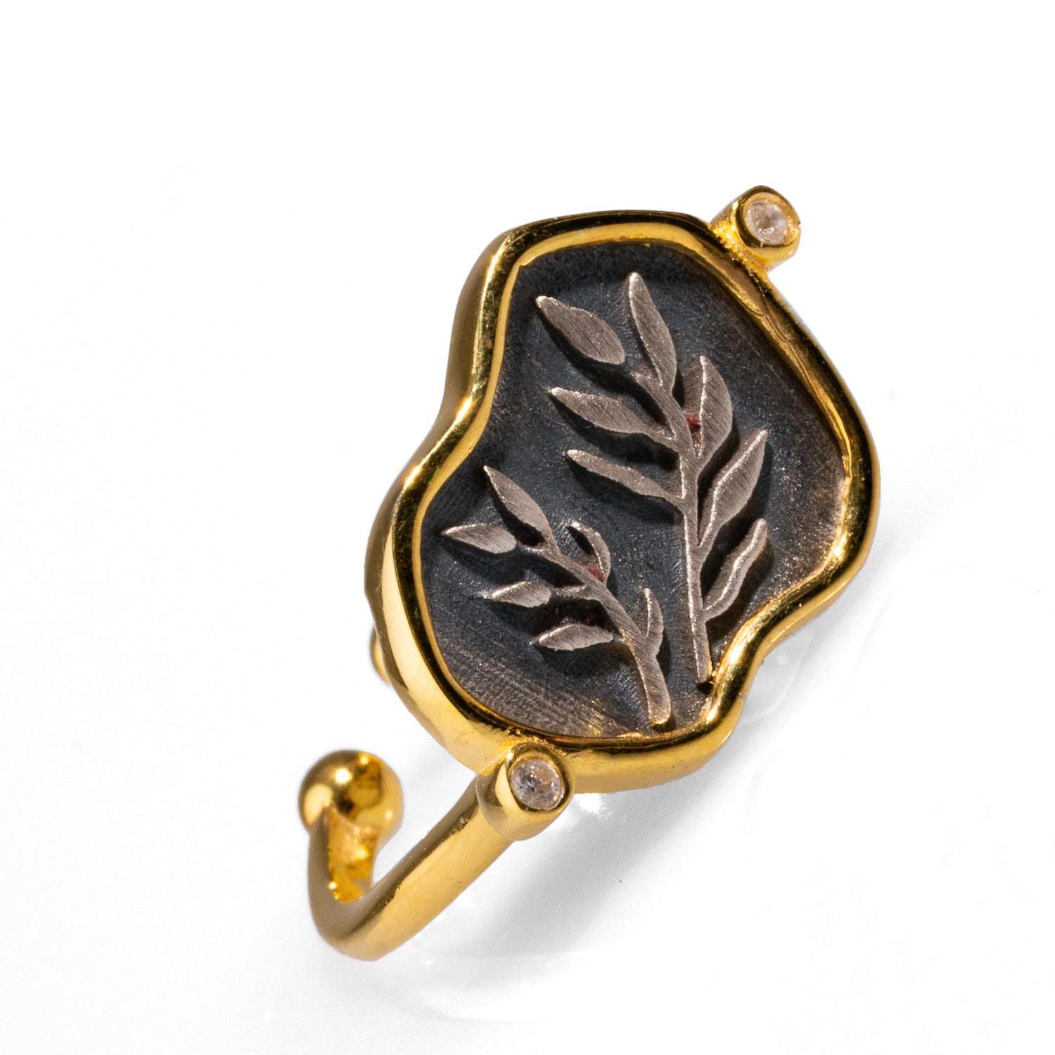 Enternal Peace Olive Branch Ring - Silver
