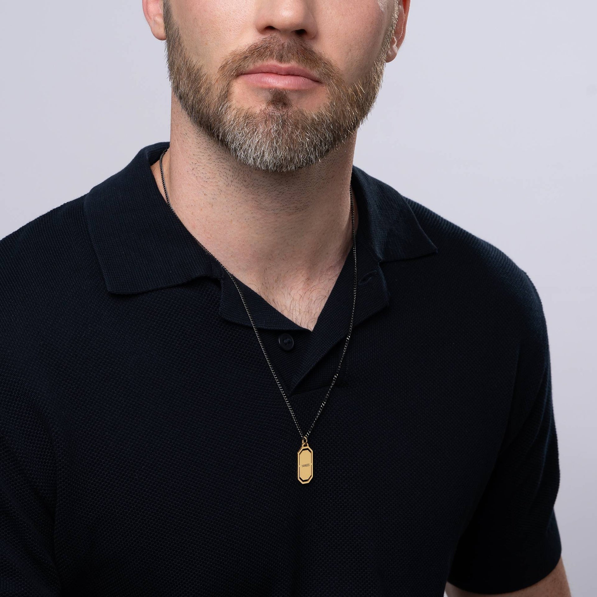 Oliver Modern Army Tag Necklace in 18K Gold Plating