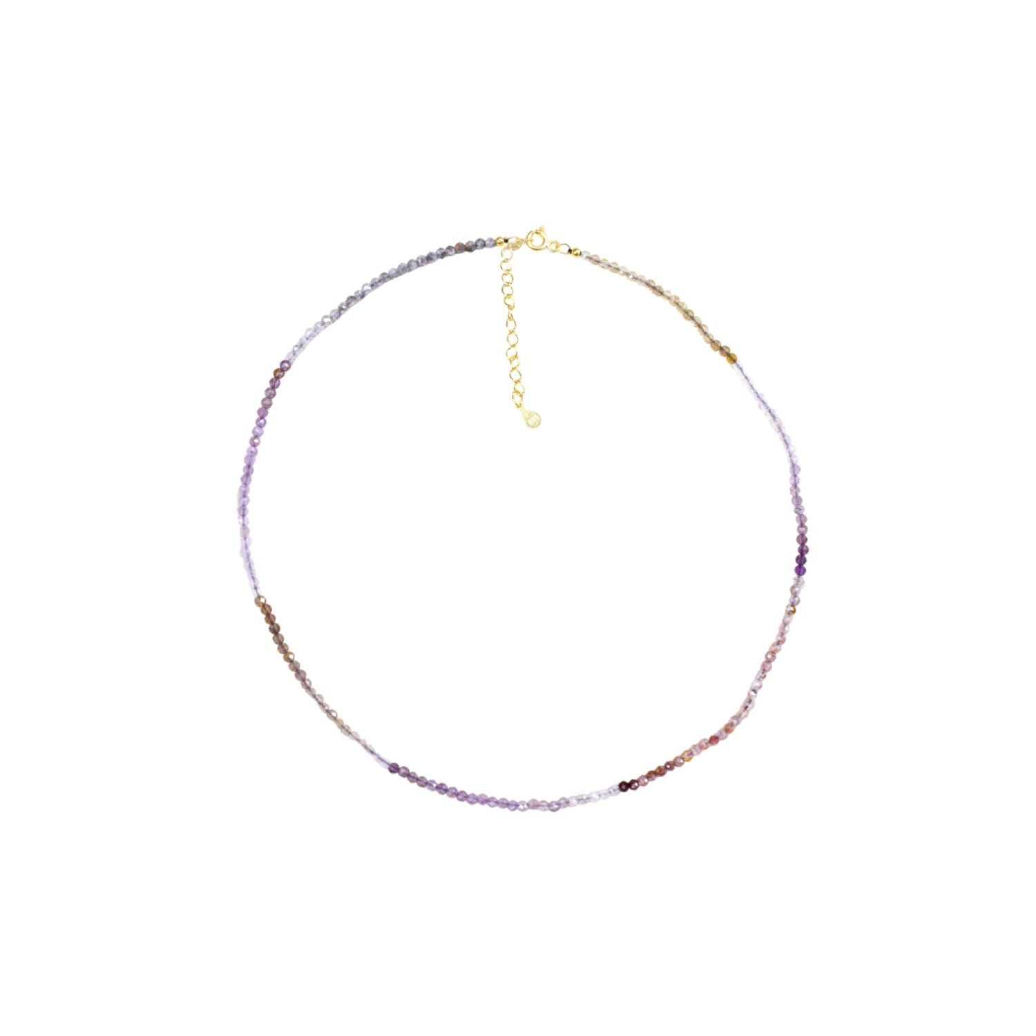 Ombré Elegance Necklace: Garnet, Aquamarine, Amethyst
