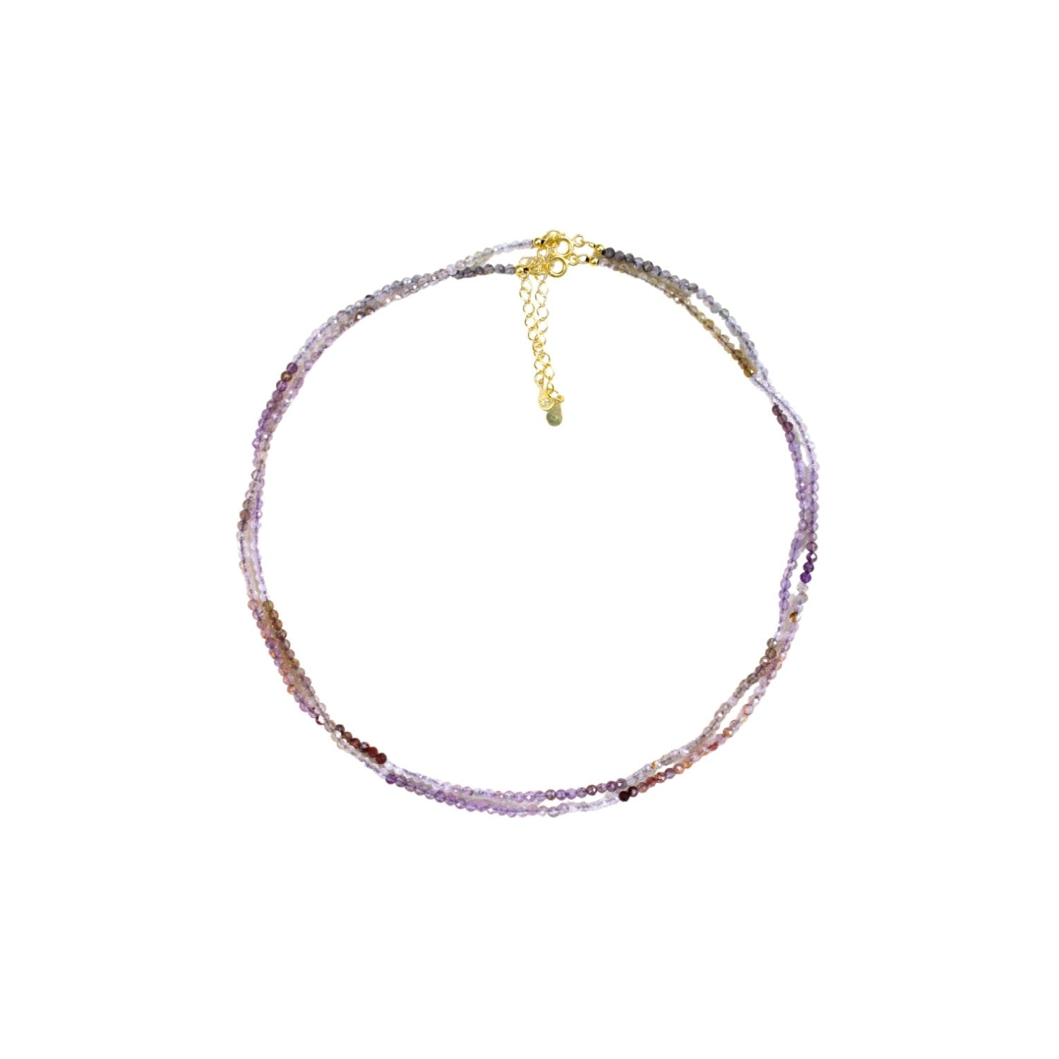 Ombré Elegance Necklace: Garnet, Aquamarine, Amethyst