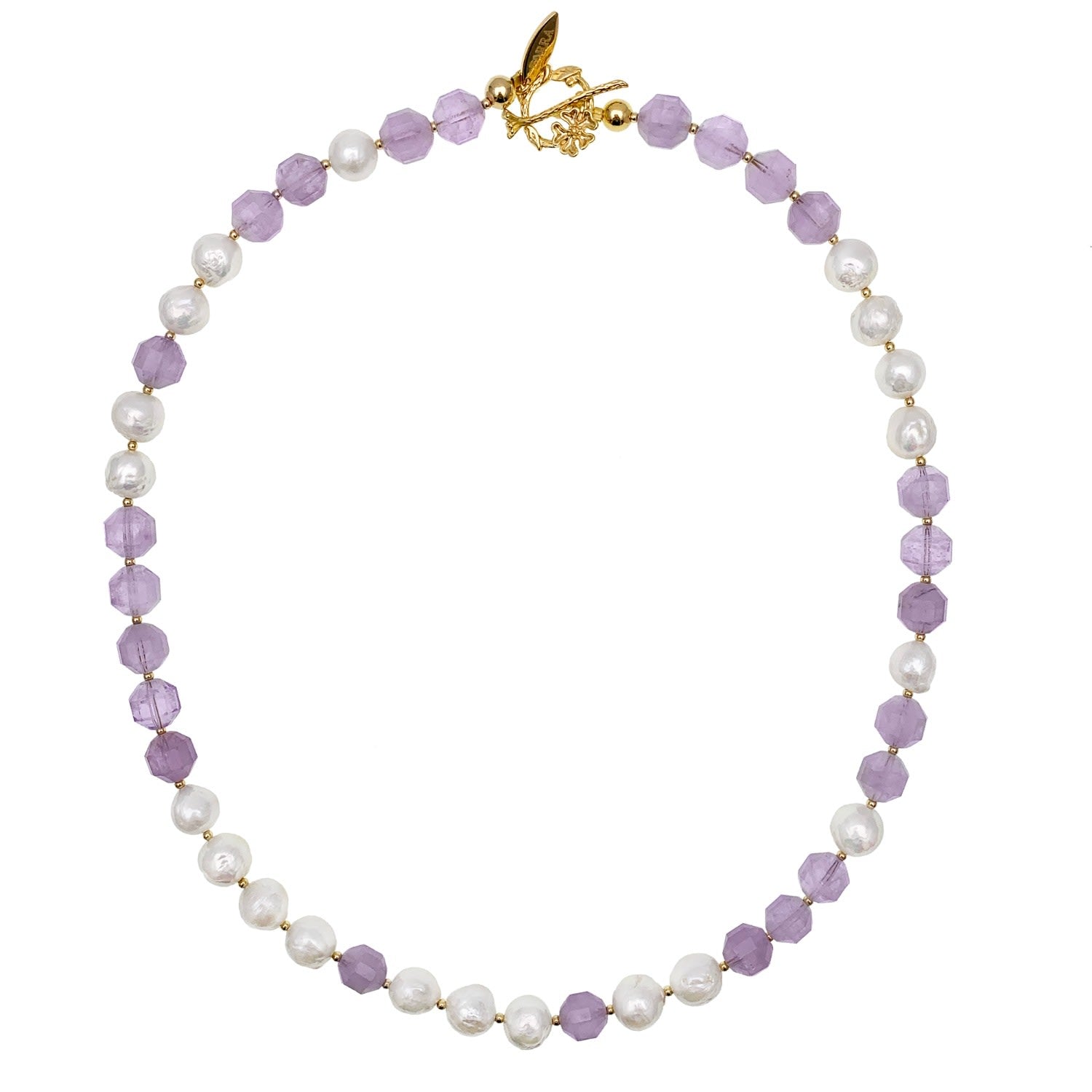 Amethyst With Freshwater Pearls Simple Choker