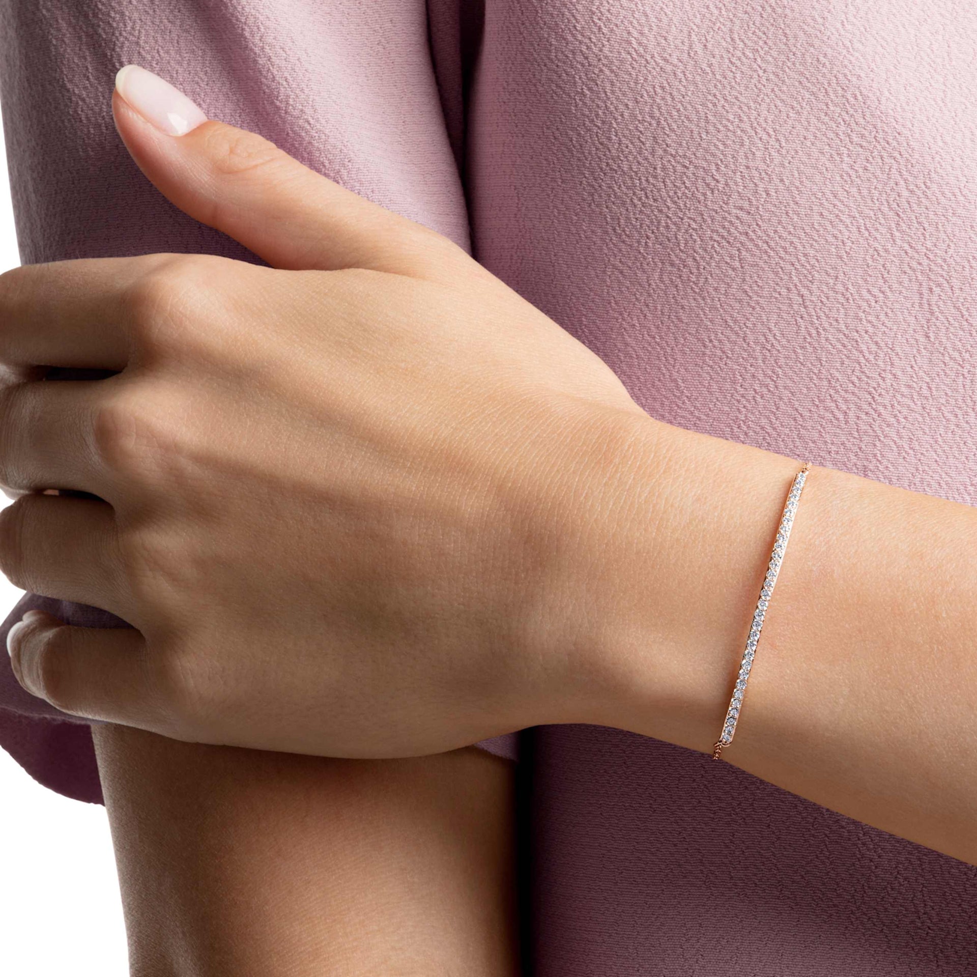 ONLY BRACELET WHITE ROSE GOLD TONE PLATED