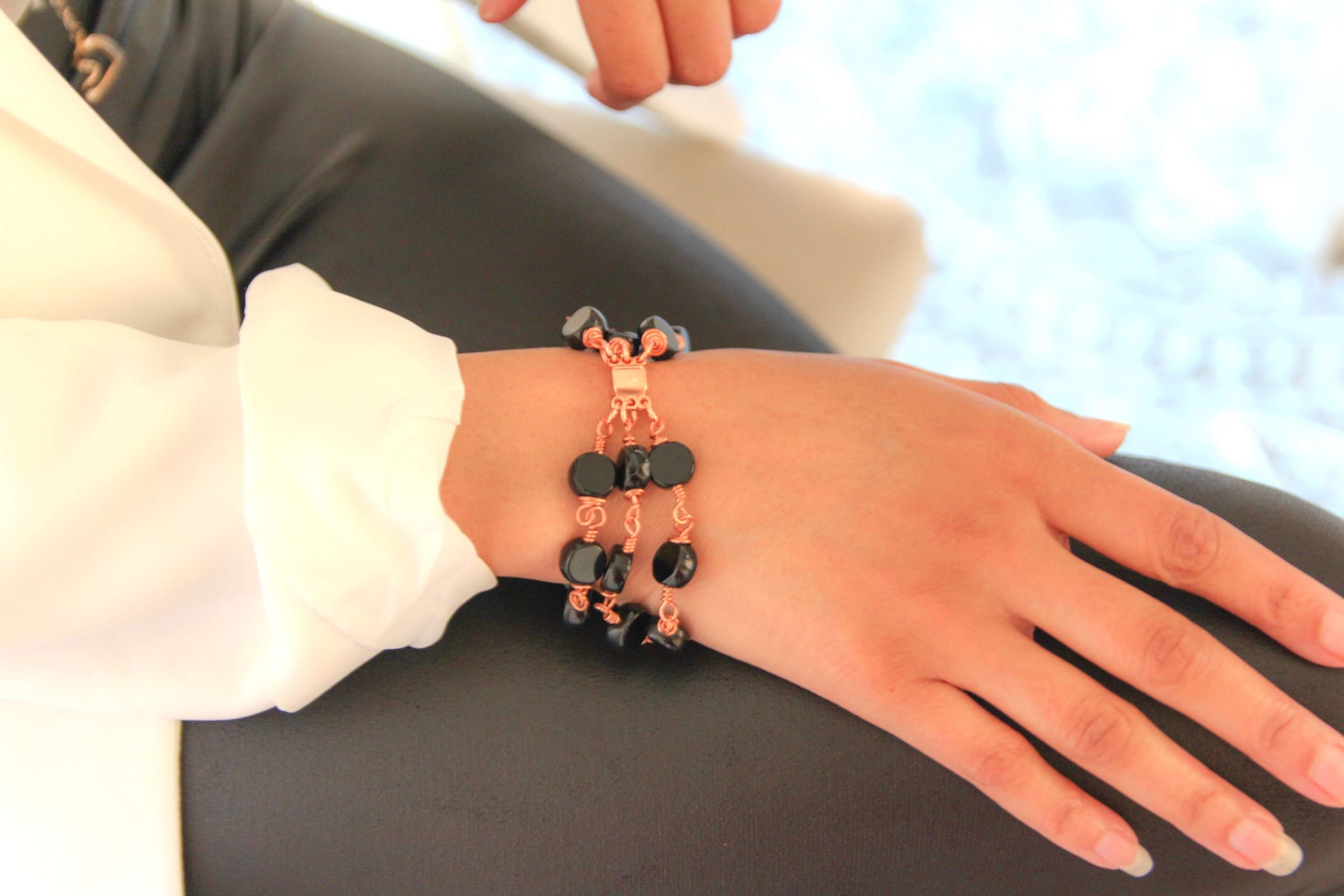 Onyx Socialite Beaded Bracelet