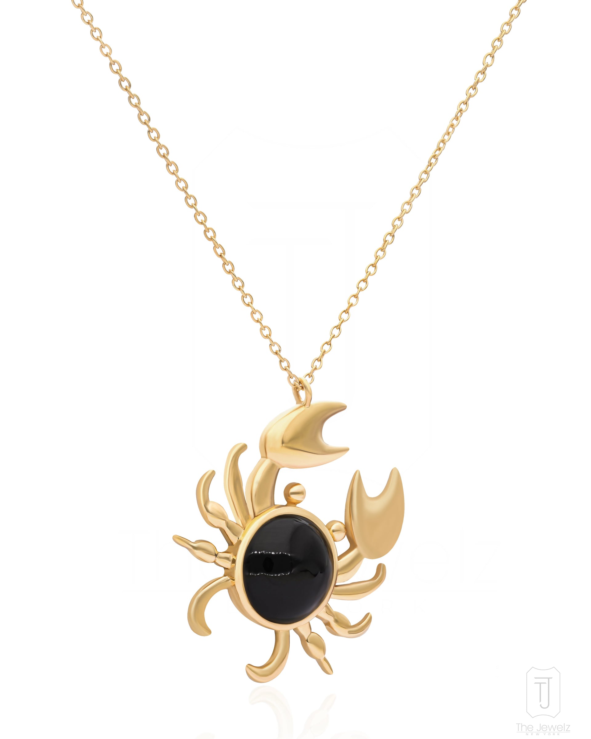 Onyxpinch Crab Silver Necklace