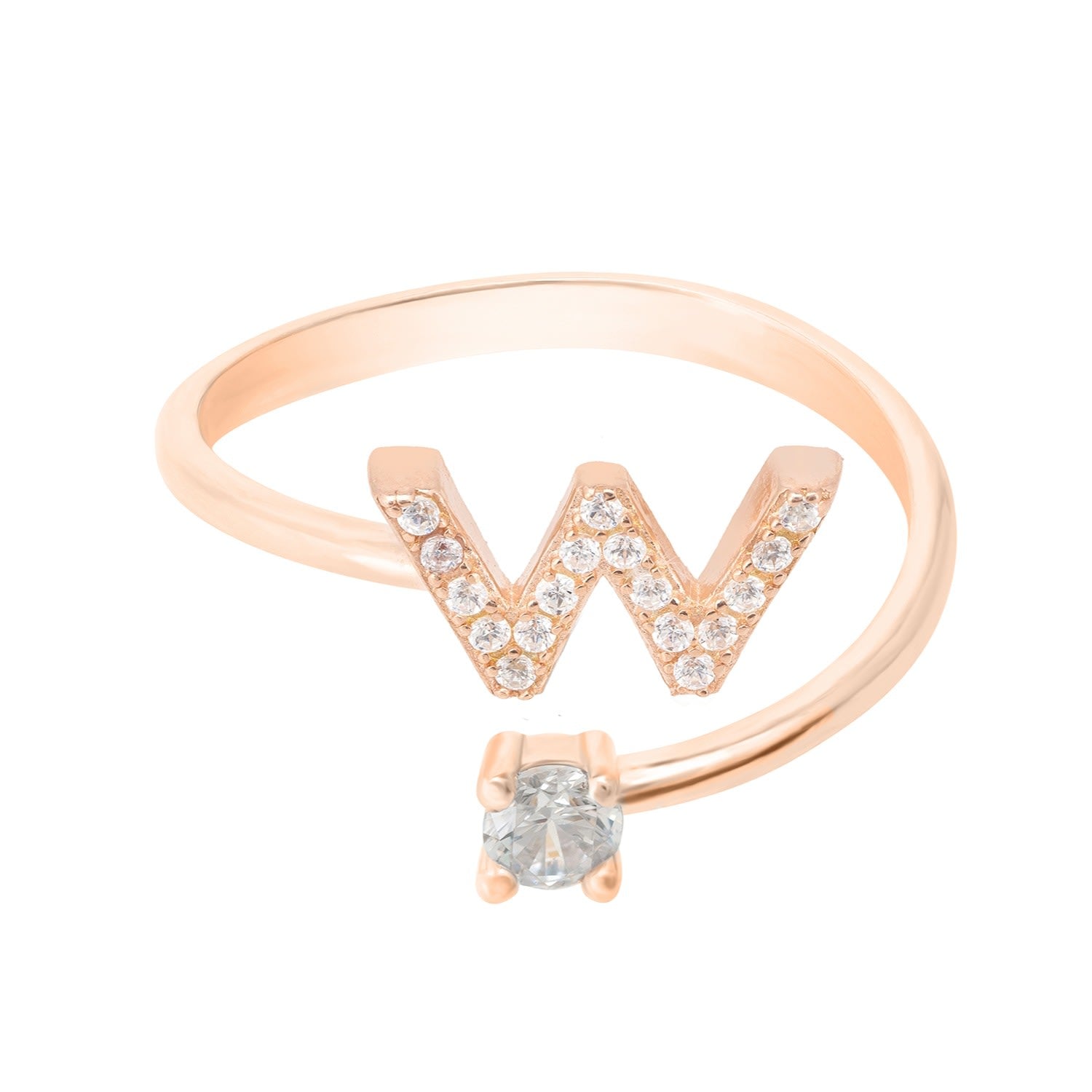 Initial Ring Rosegold W