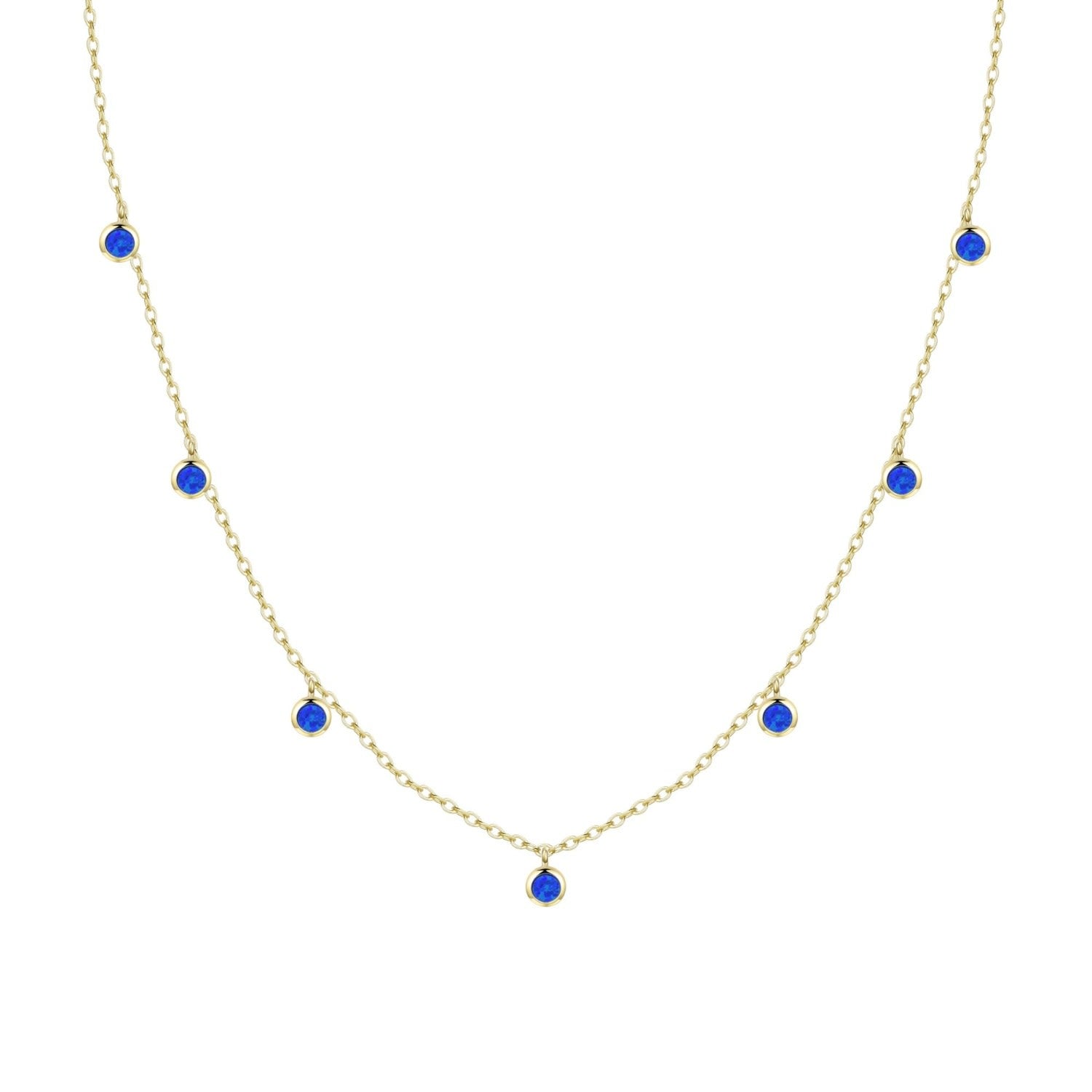 Opal Dew Drops Reversible Necklace - Indigo