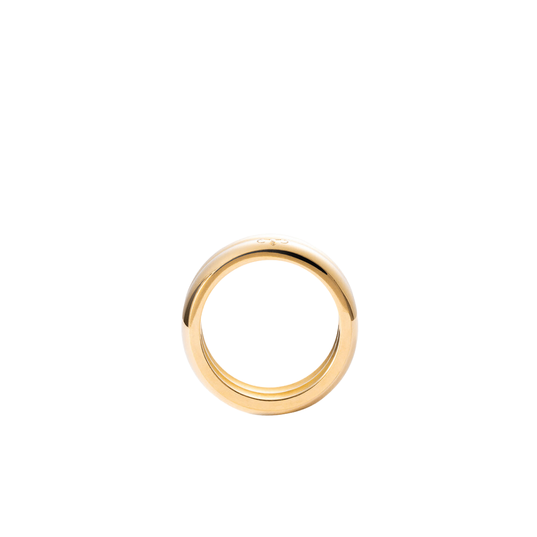 Òpẹ̀ Ring – Gold-Plated Stainless Steel Double Band Ring