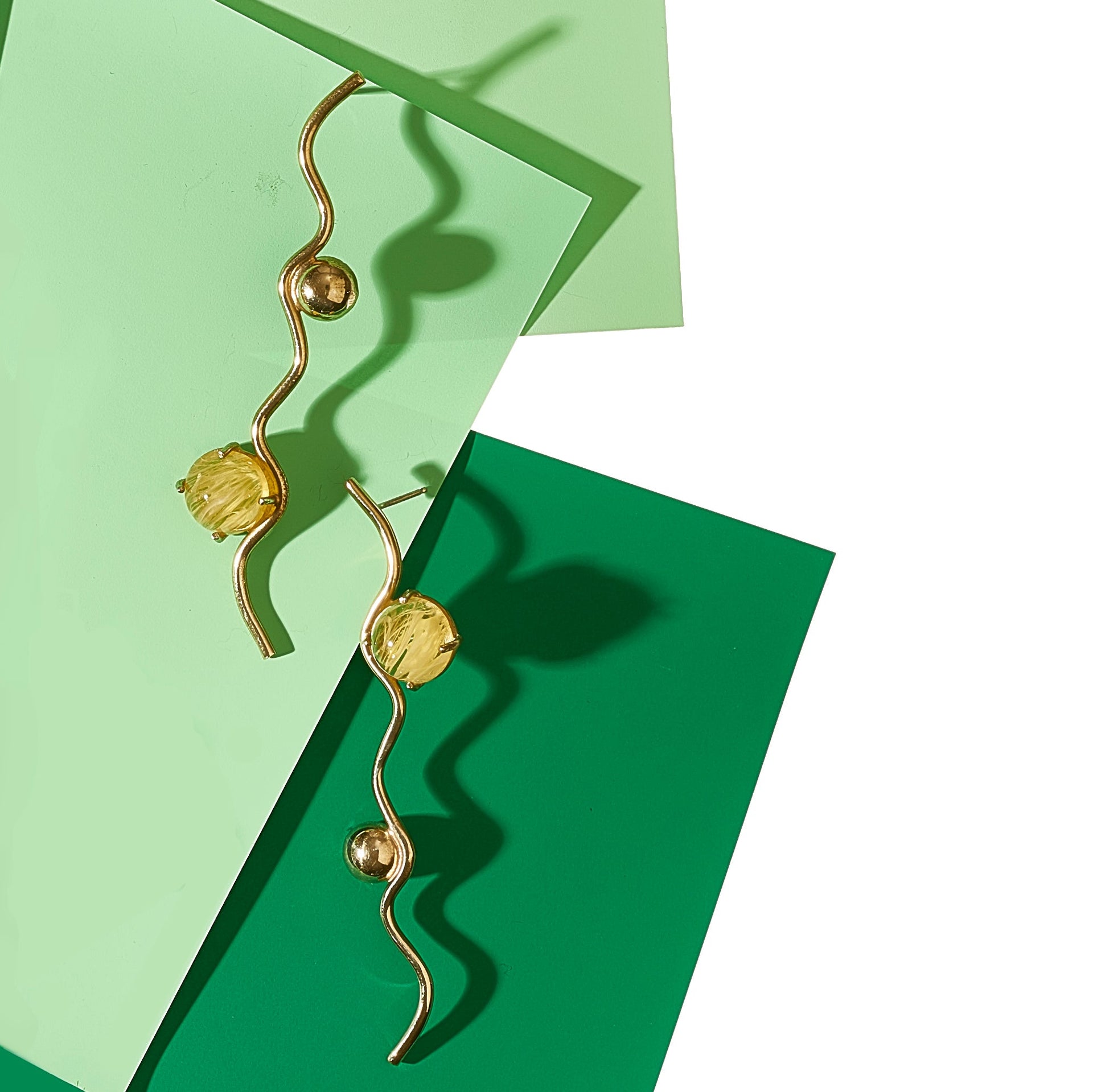 Eve Earring In Citrine Glass