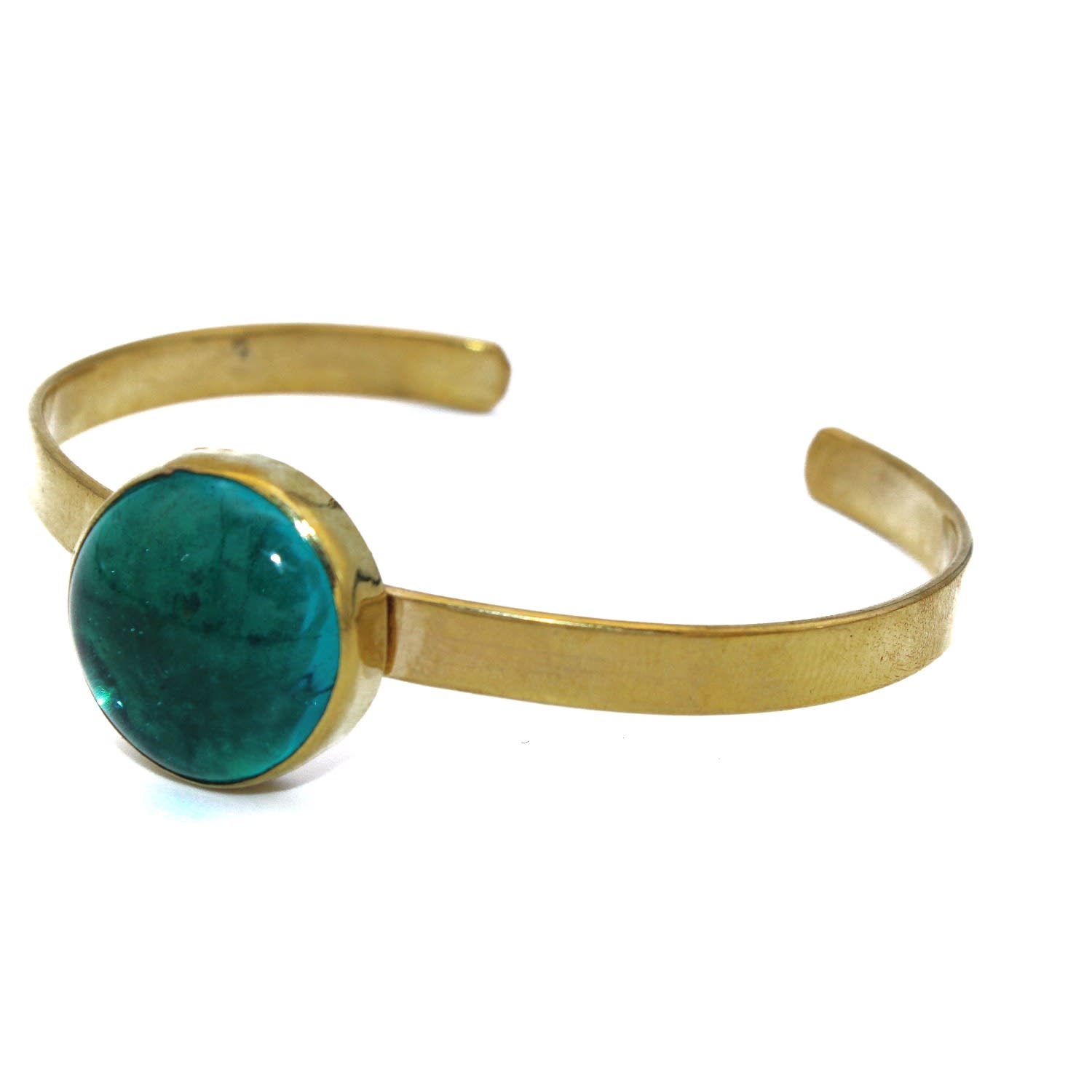 Open Turqoise Glass Bangle