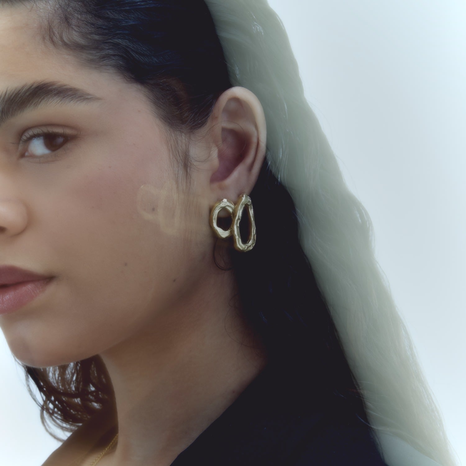 Molten Irregular Hoops Opposites Attract Earrings - Gold Vermeil