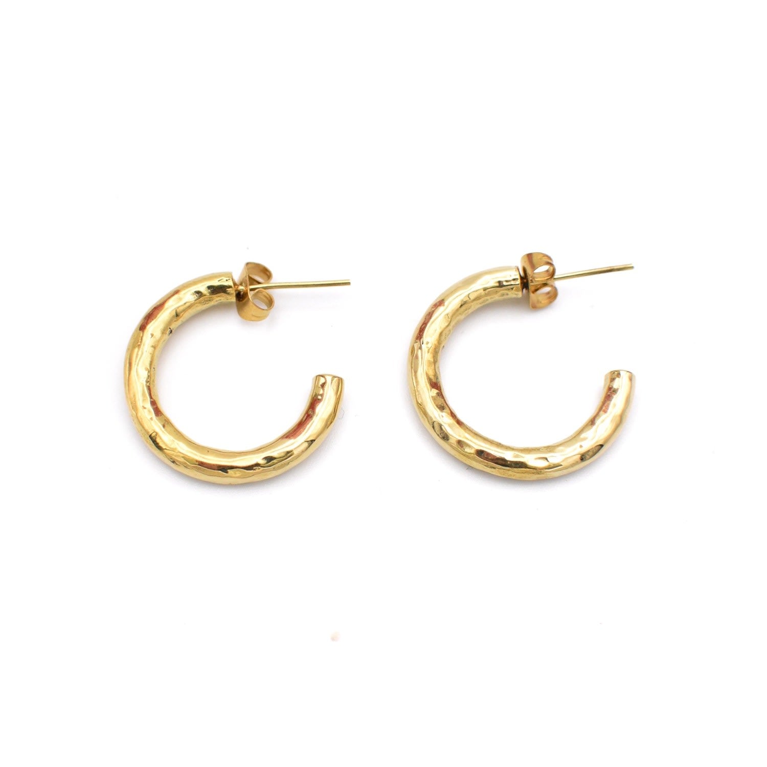 Hammered Midi Hoops
