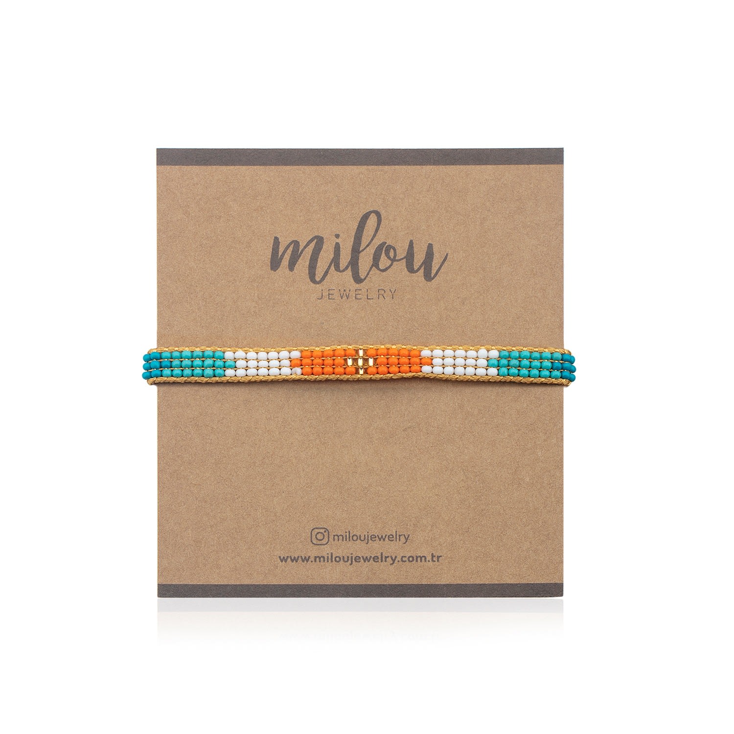 Mia Beaded Bracelet - Yellow & Orange