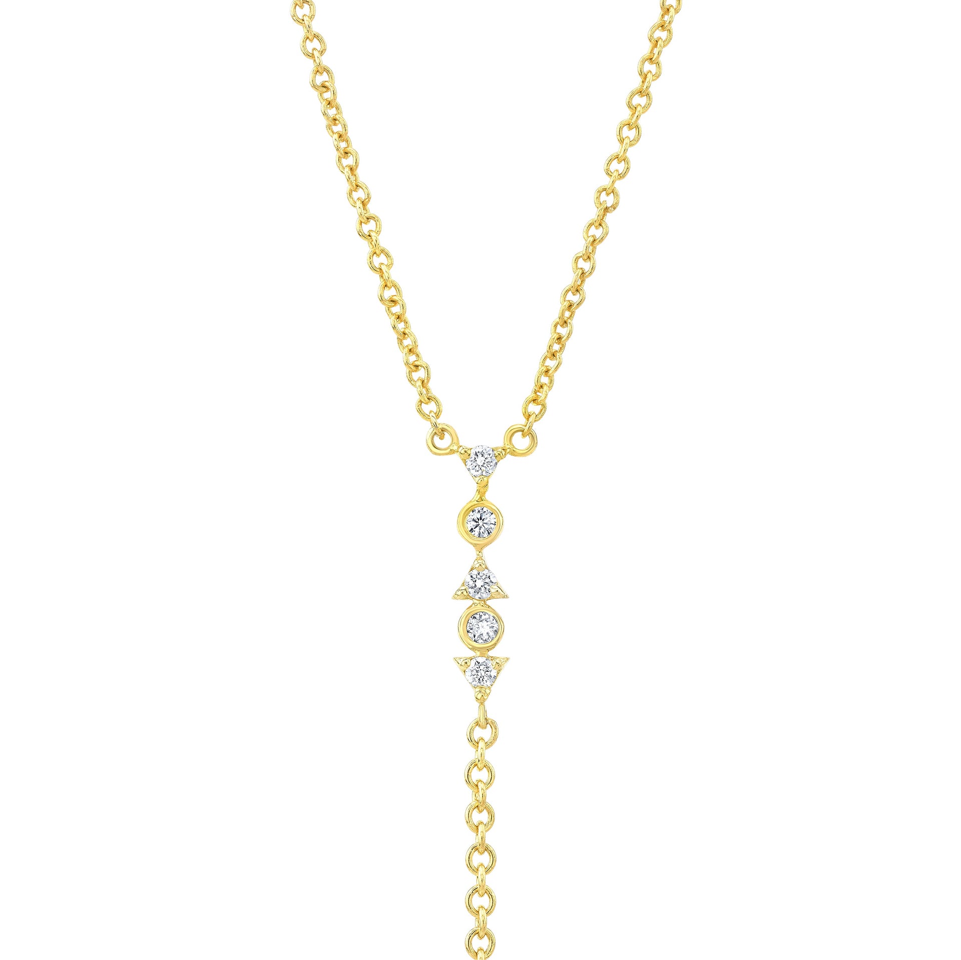 Floating Diamond Lariat Necklace