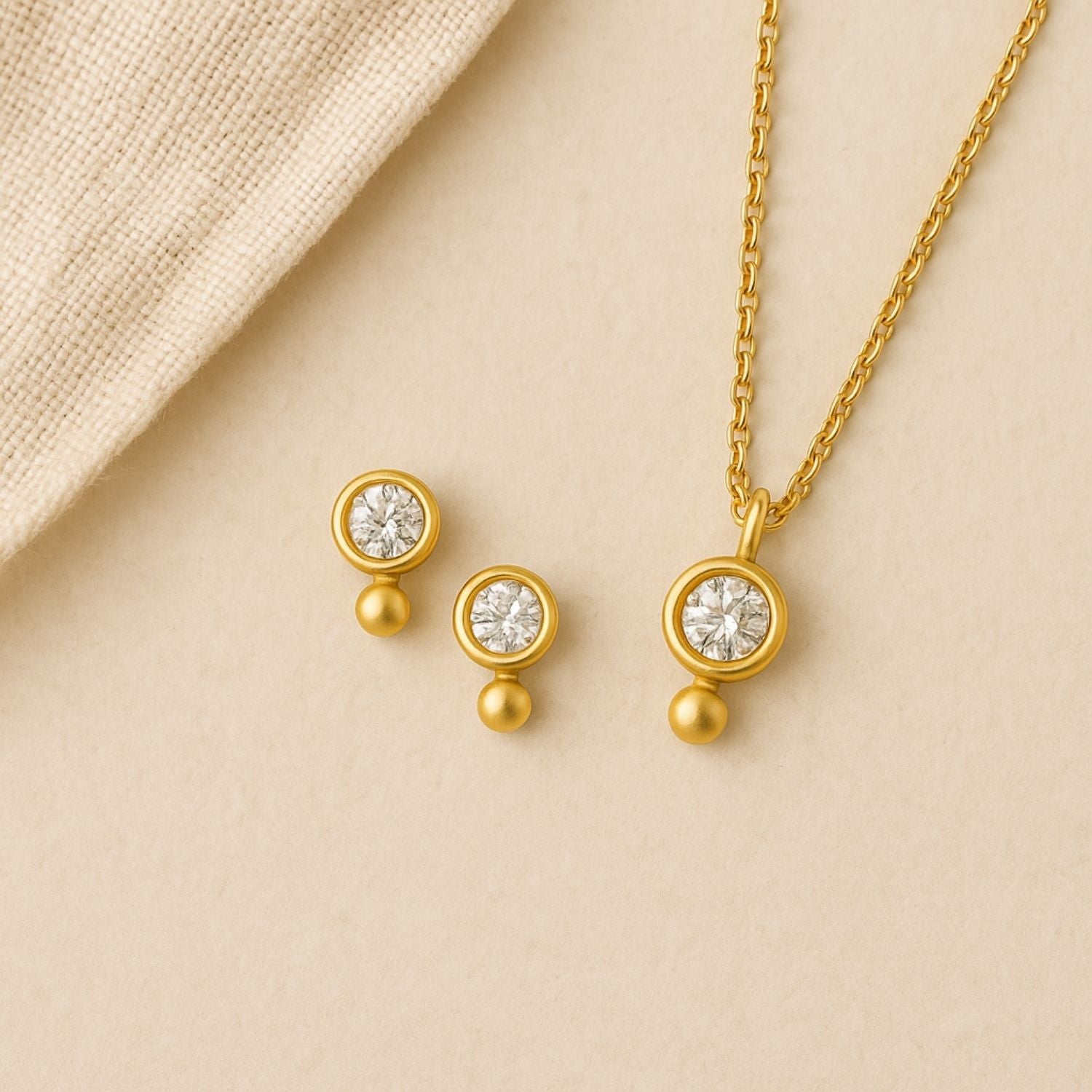 Orba Diamond Dot Necklace
