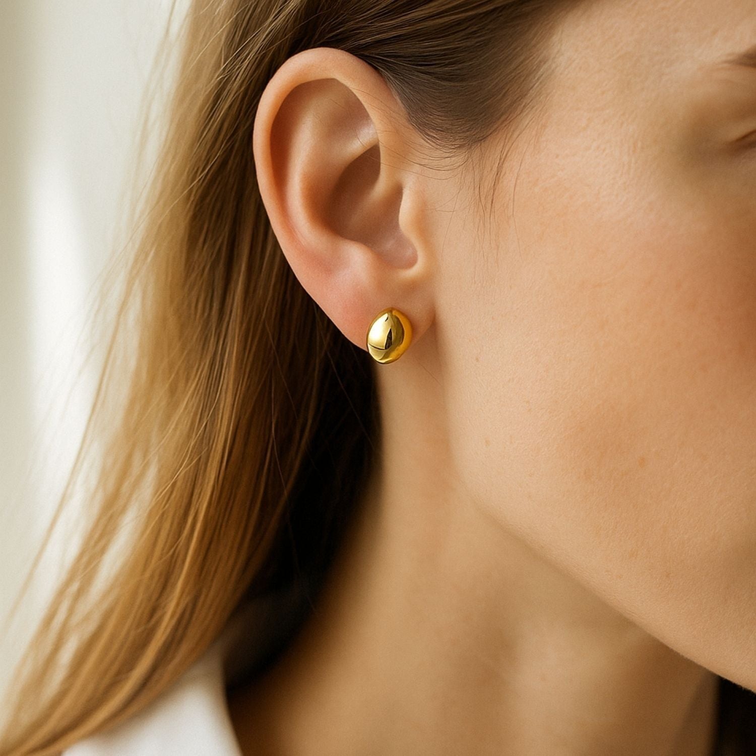 Orba Grande Gold Nugget Earrings