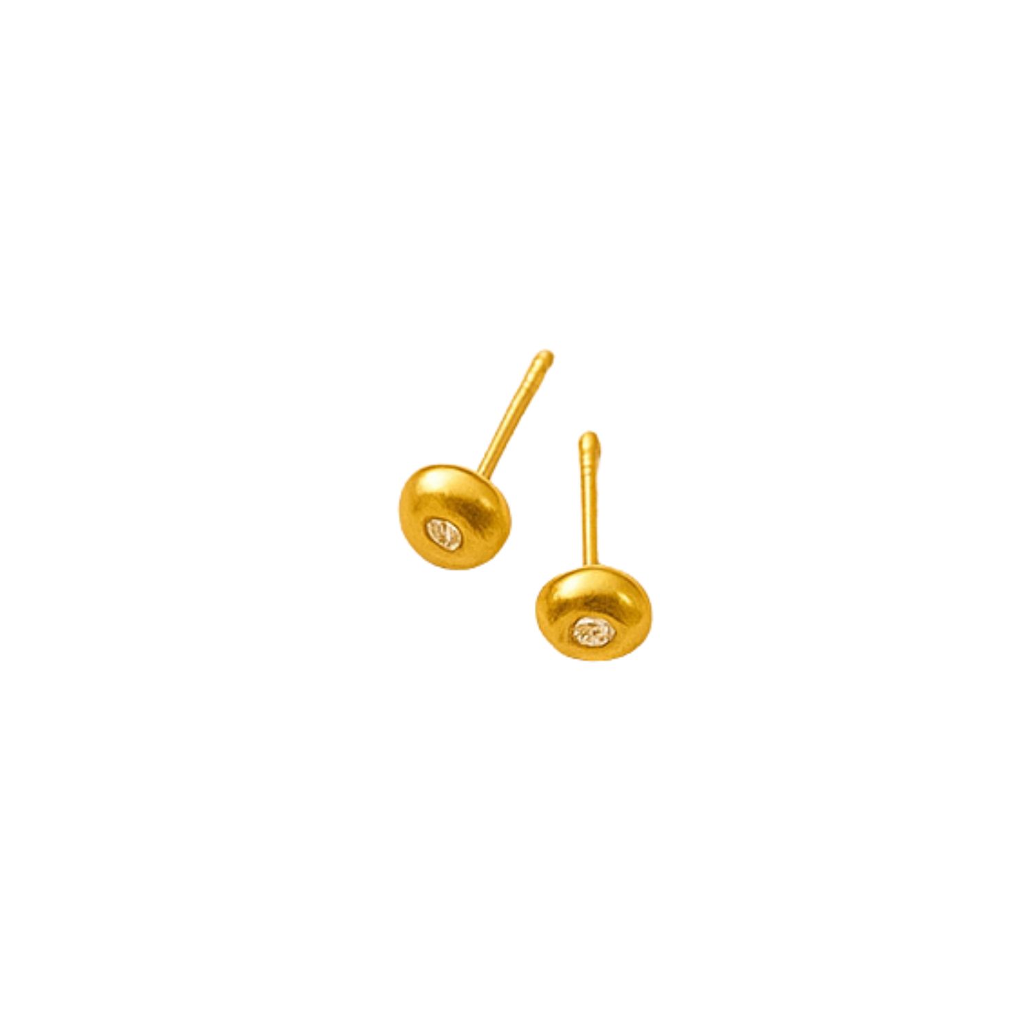 Orba Diamond Gold Nugget Studs
