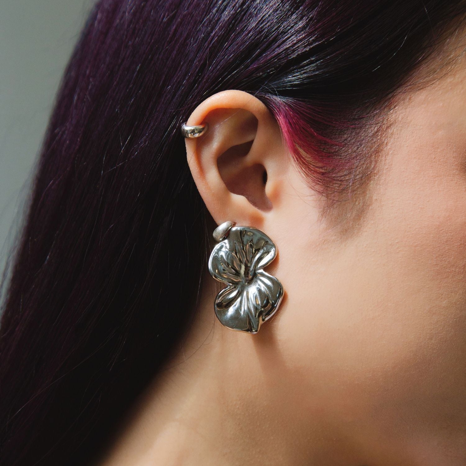 Orchid Earrings In Silver