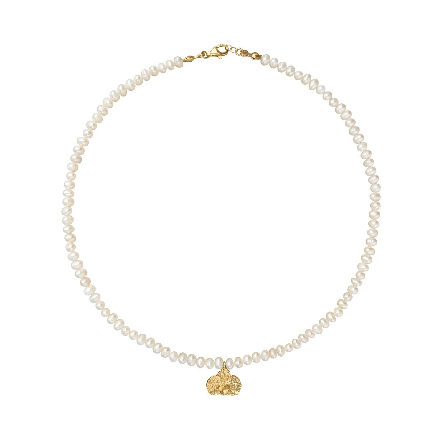 Orchid White Pearl Necklace