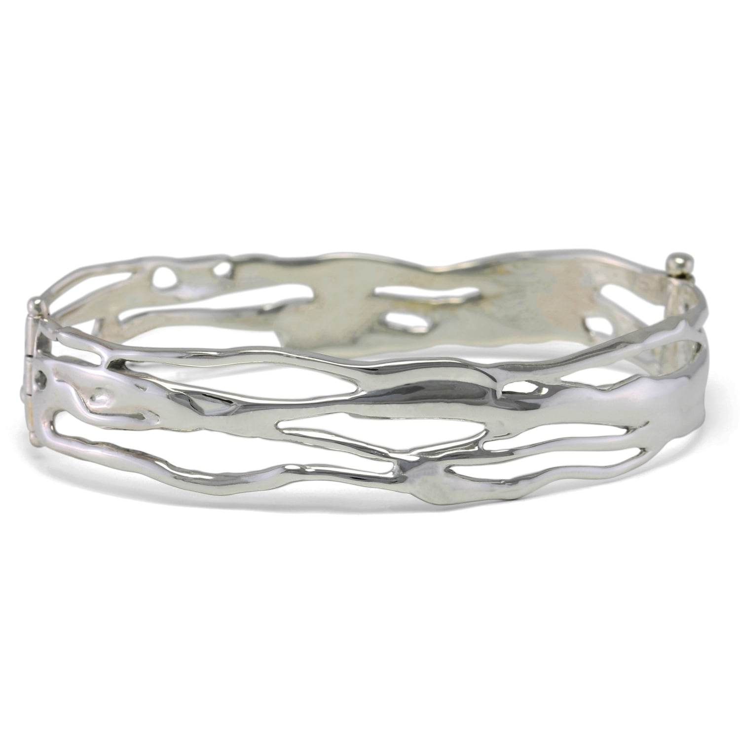 Organic Sterling Silver Cuff Bangle