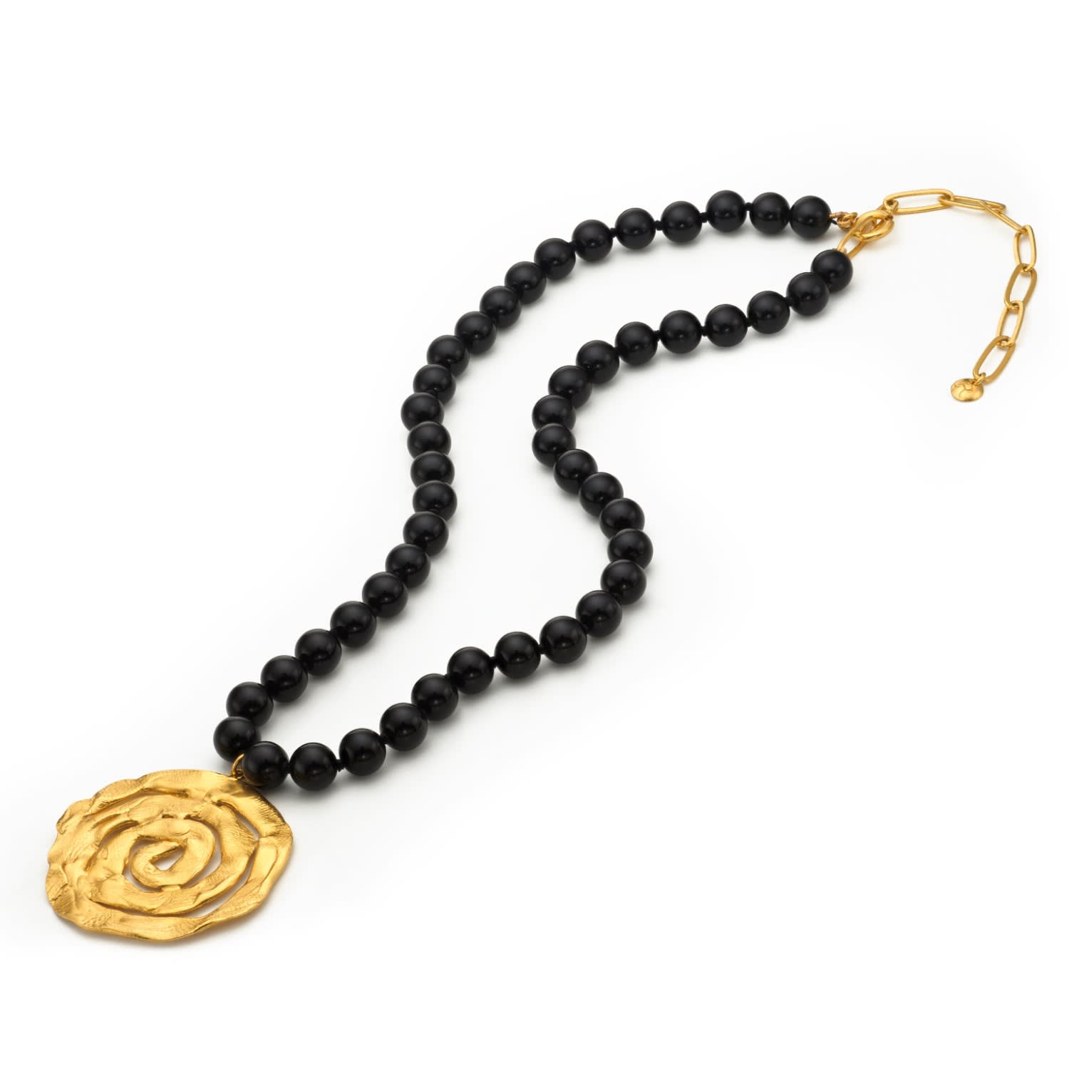Origin Onyx Necklace Gold