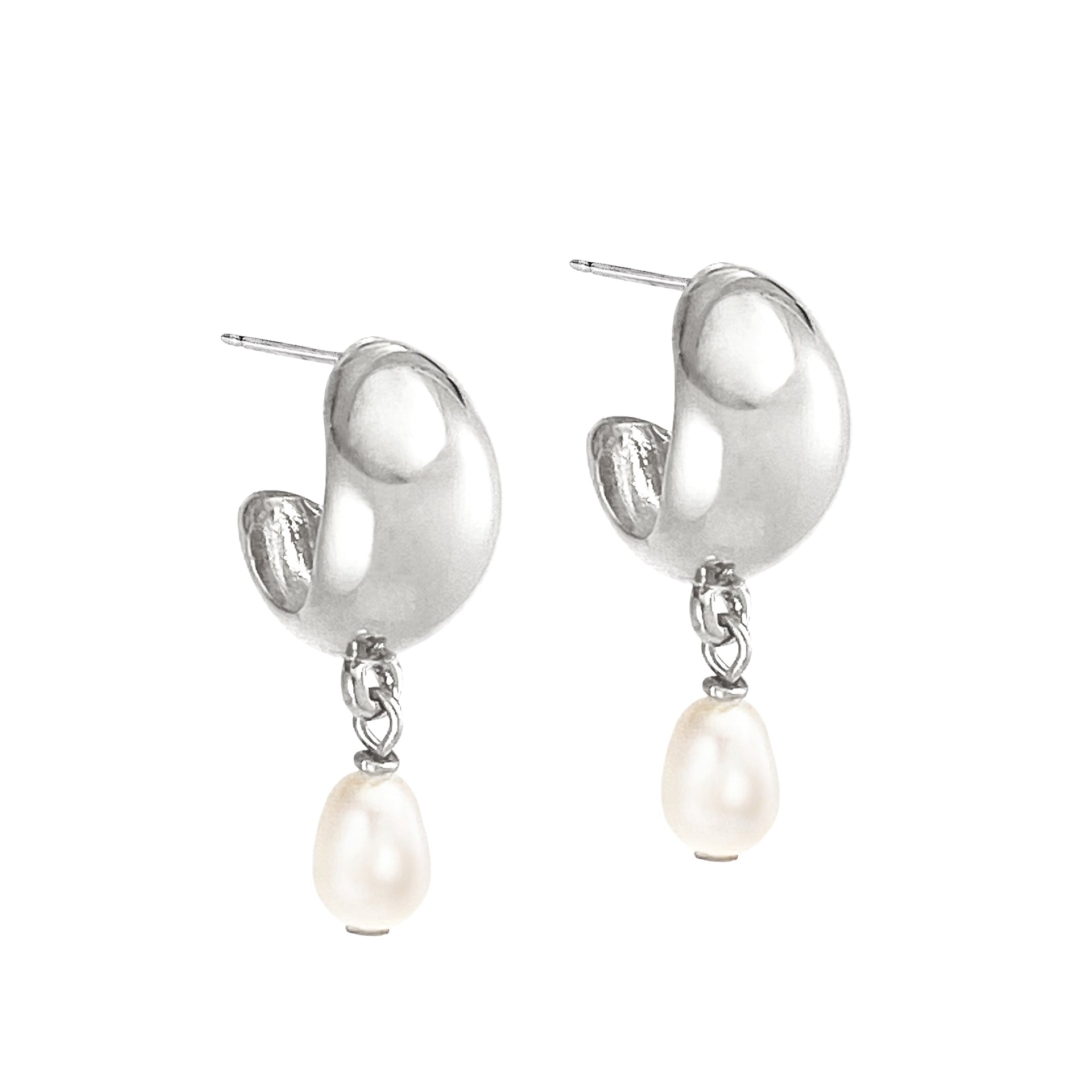 Origin Pearl Huggies - Silver