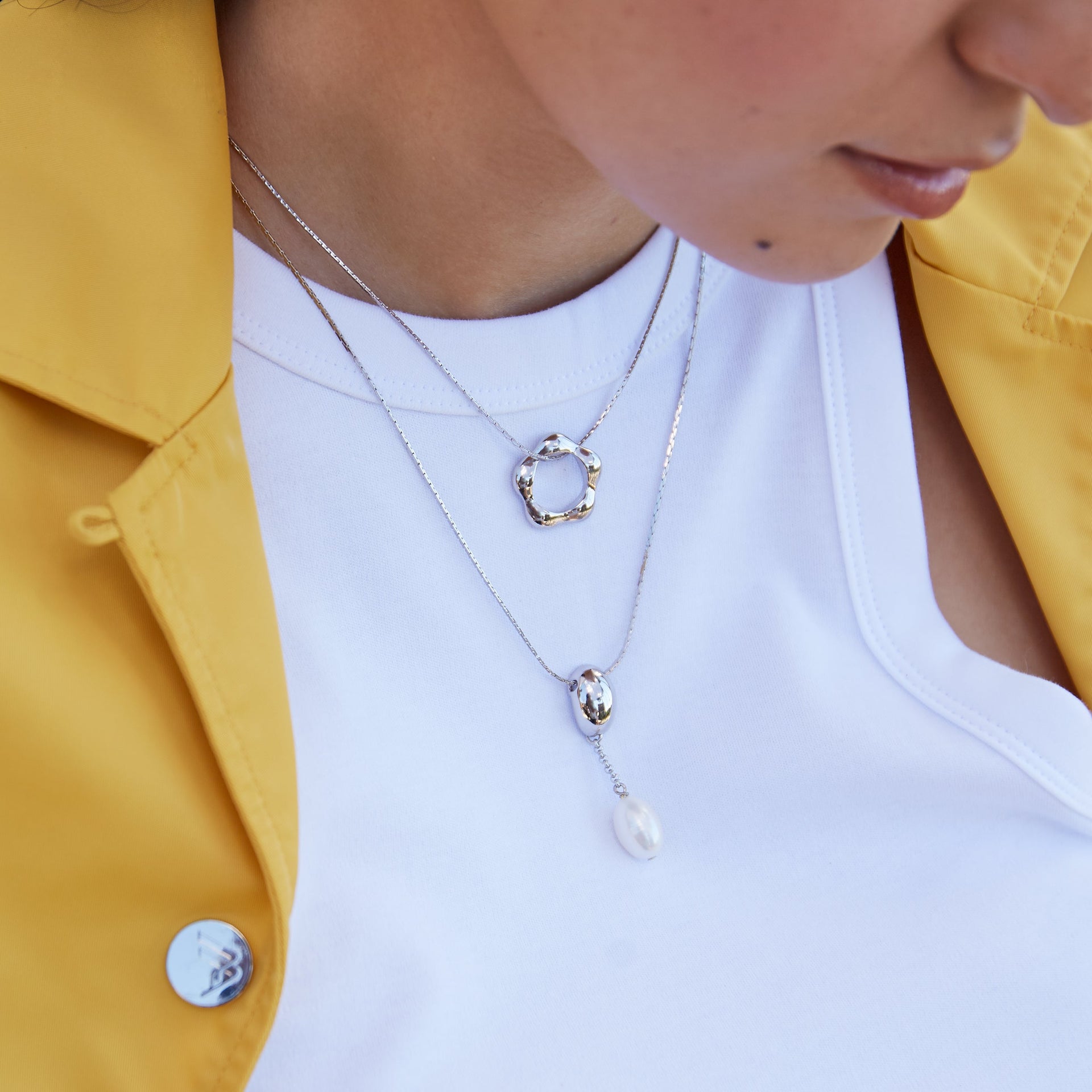Origin Pearldrop Pendant - Silver
