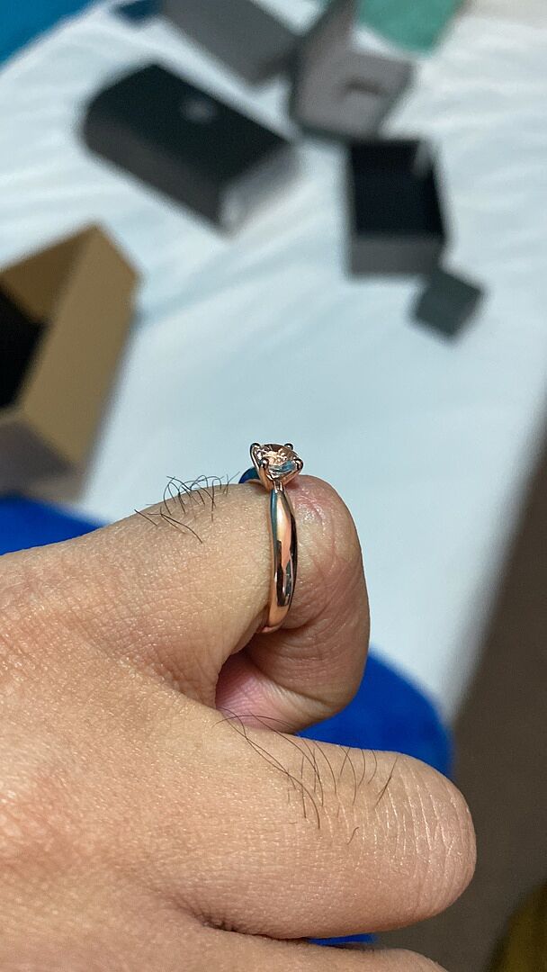 Solitaire Round Ruby Tapered Shank Ring