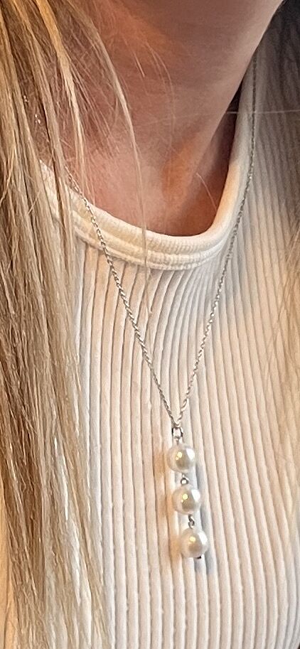 Japanese Akoya Pearl Triple Drop Pendant