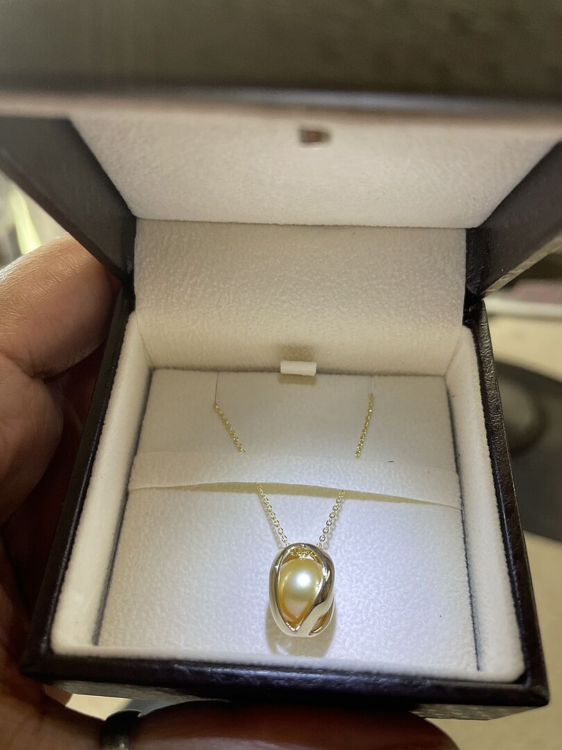Japanese Akoya Pearl Cage Pendant