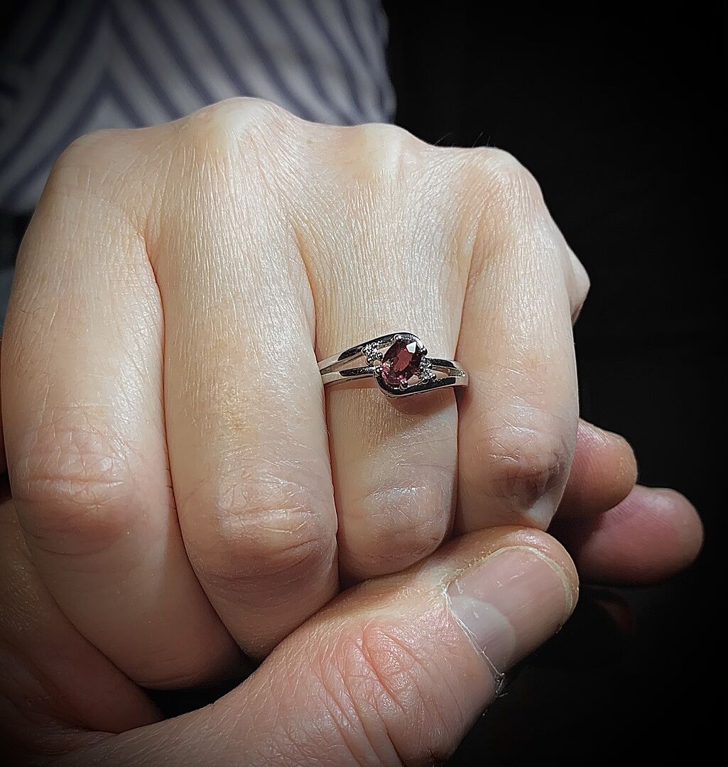 Split Shank Aquamarine Engagement Ring with Wedding Band