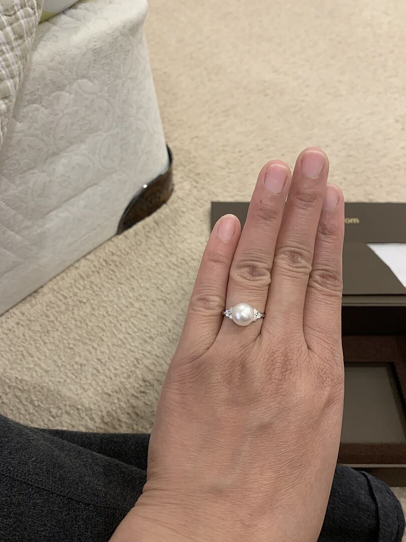 Tahitian Pearl Trio Diamond Ring