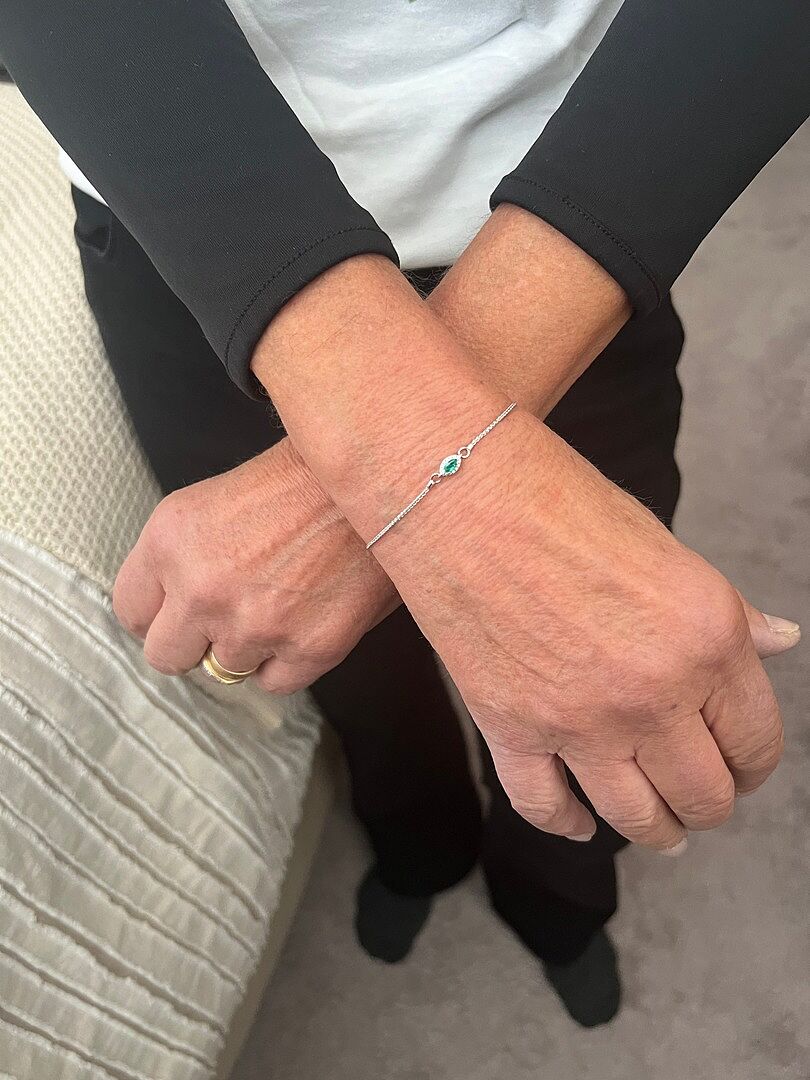 East-West Marquise Sapphire Bolo Bracelet with Halo