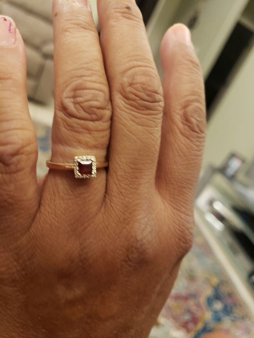 Classic Square Blue Sapphire Halo Engagement Ring