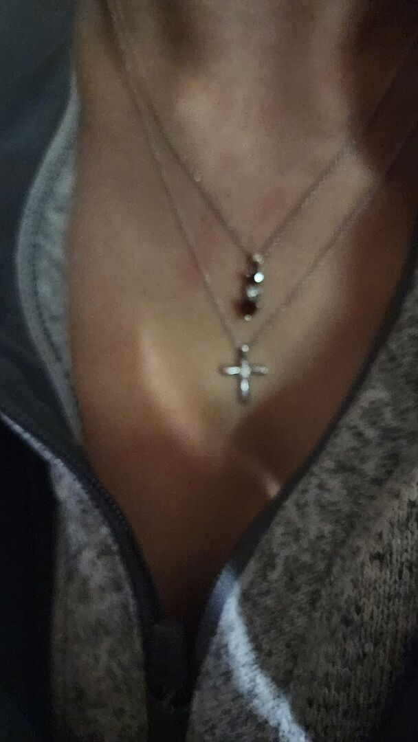 Dangling Garnet and Diamond Triple Heart Pendant