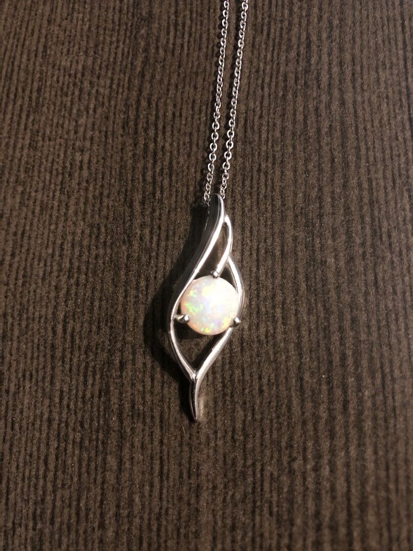 Opal Angel Wing Bypass Pendant
