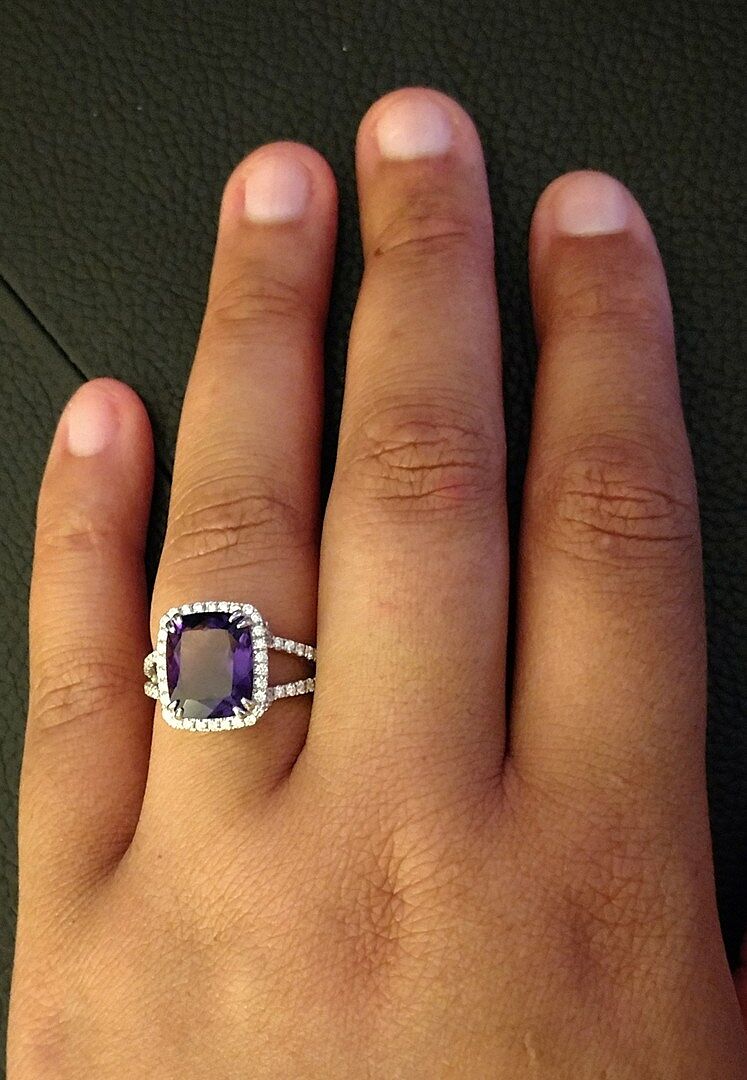 Vintage Style Double Claw-Set London Blue Topaz Split Shank Halo Ring